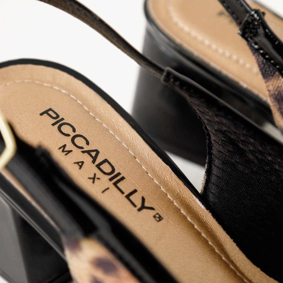 PICCADILLY MAXI - Sapato Slingback Estela Salto Médio Animal Print Animal Print 4