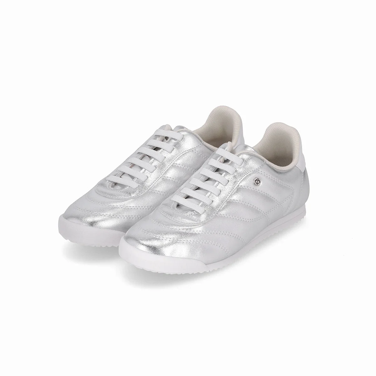 Tênis Kelly Rasteira Prata/Branco Neve Prata/Branco 2