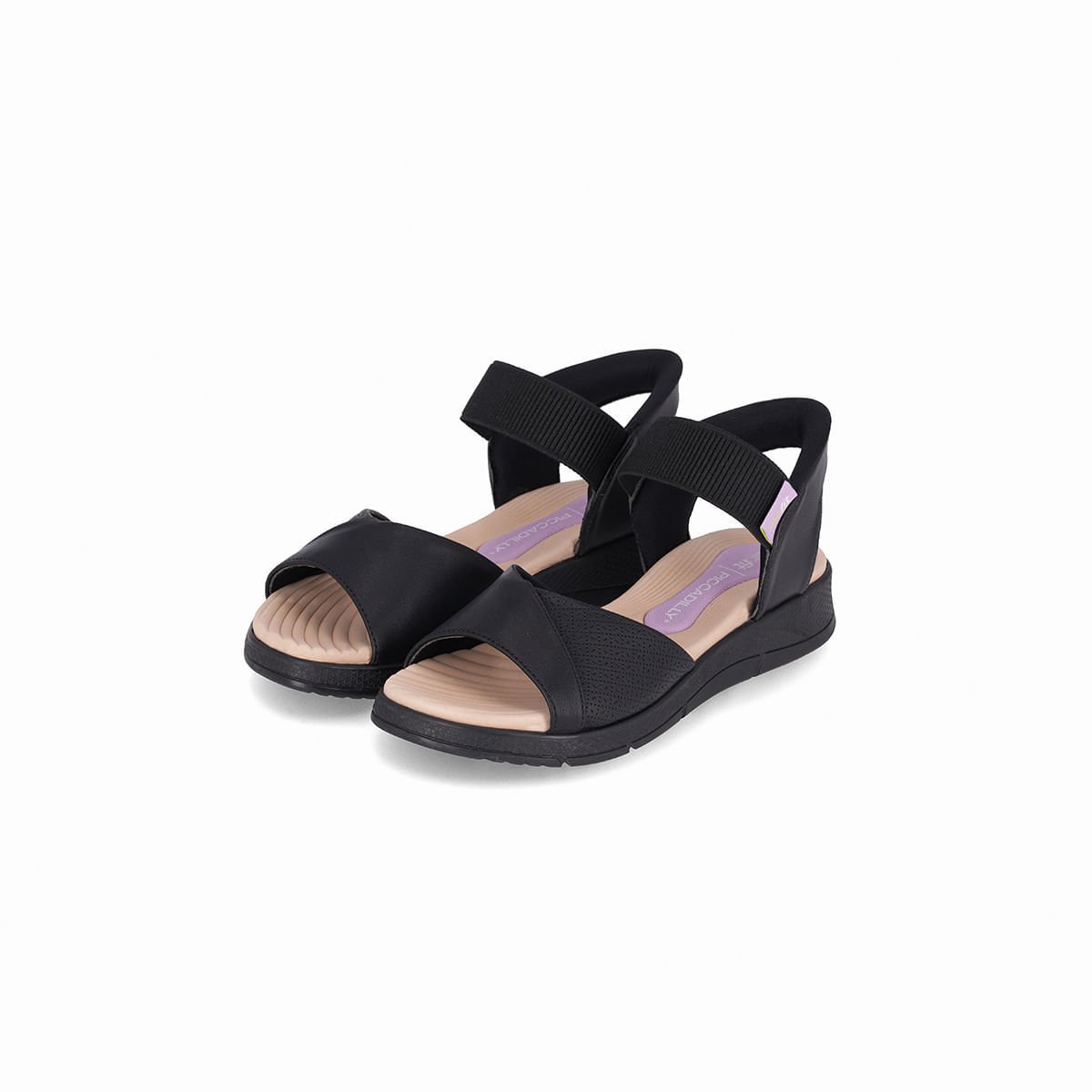 Papete SlipFit Anabela Médio Preto Preto 2