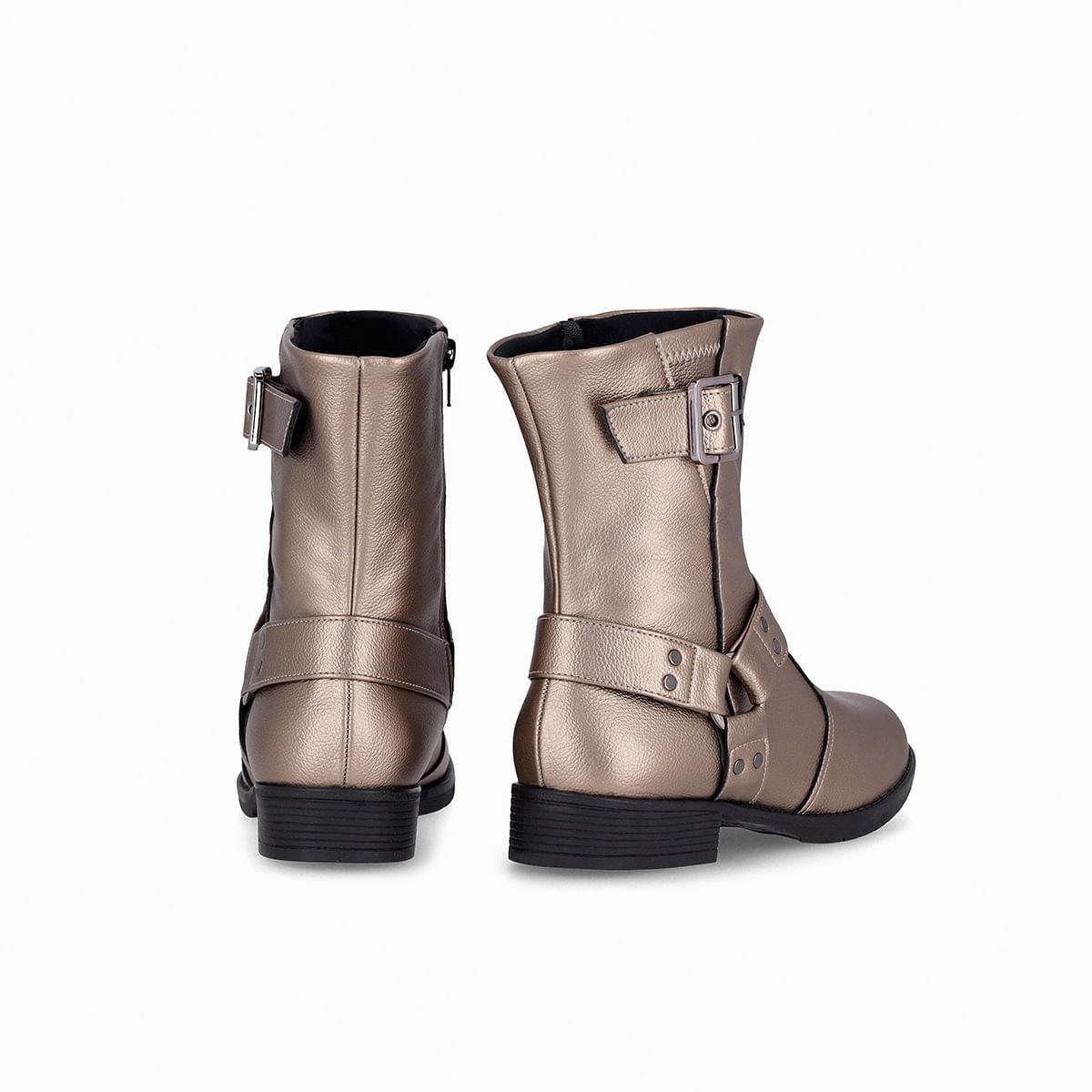 Bota Leci Cano Médio Salto Baixo Ouro Velho Ouro Velho 3