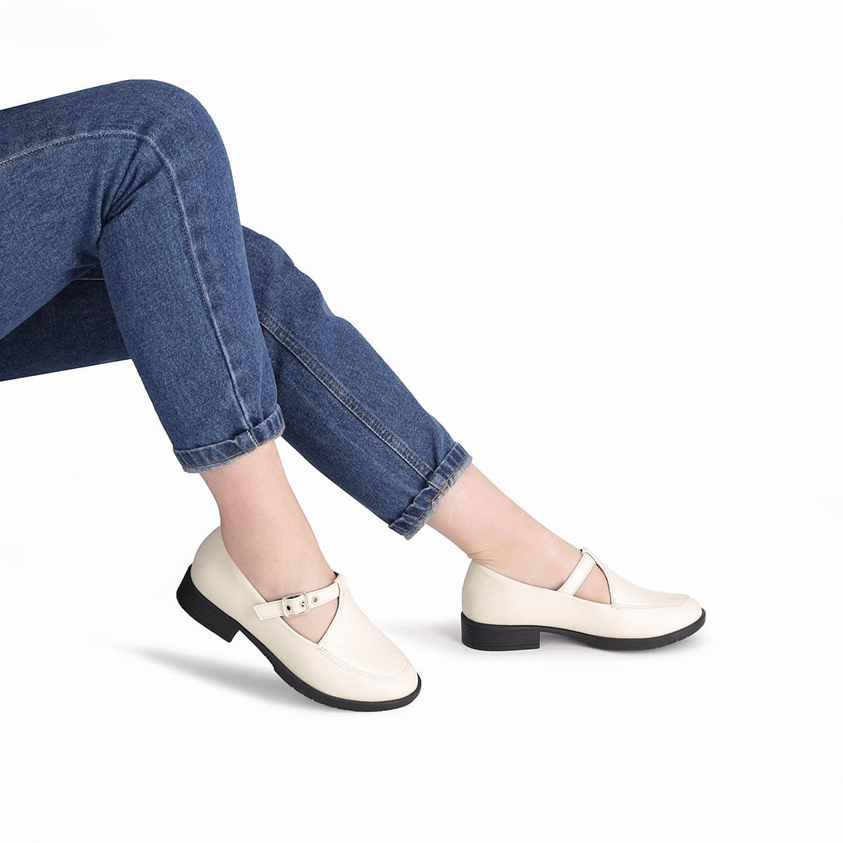 Sapato Leci Salto Baixo Off White Off White 4