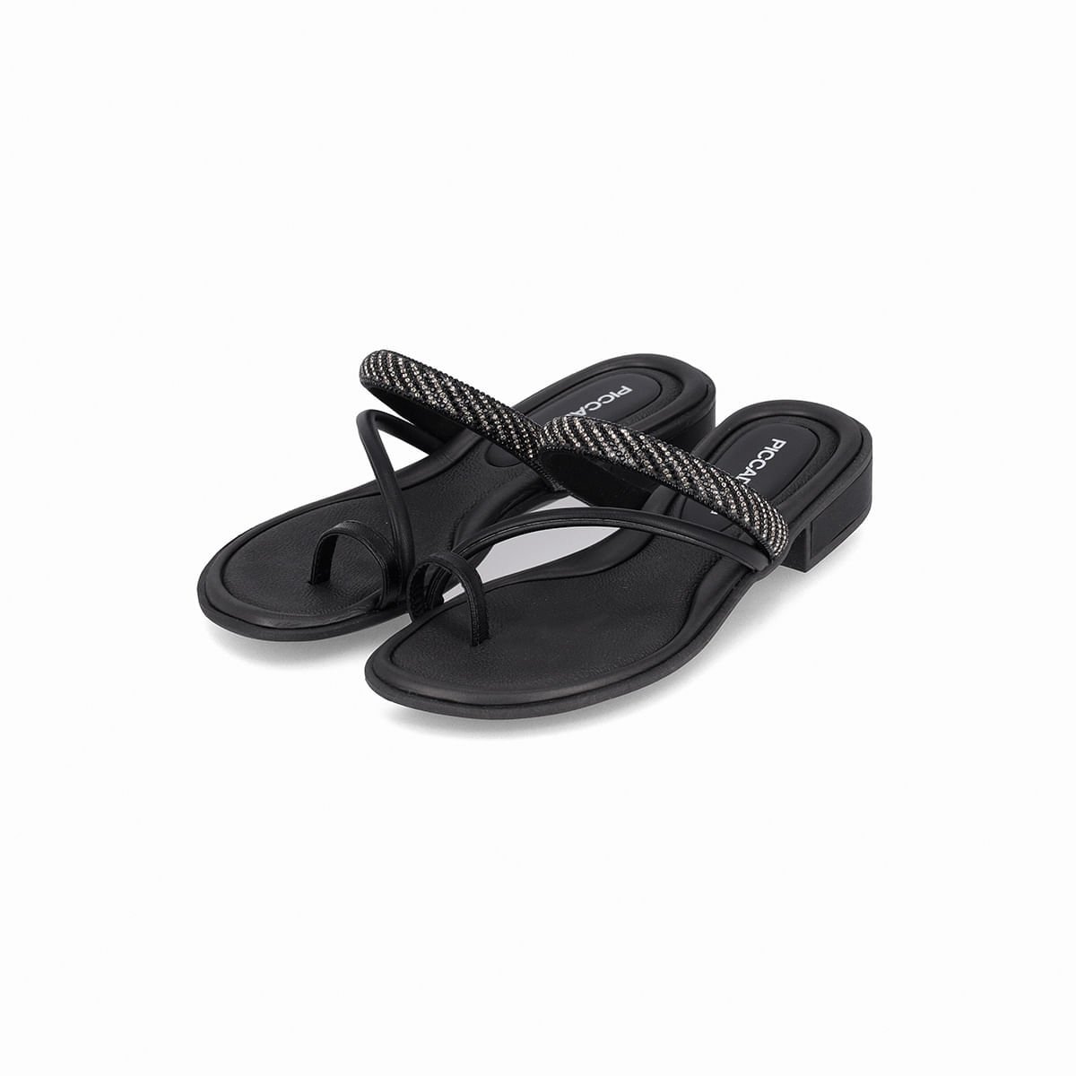 Tamanco Taila Salto Baixo Preto Preto 2