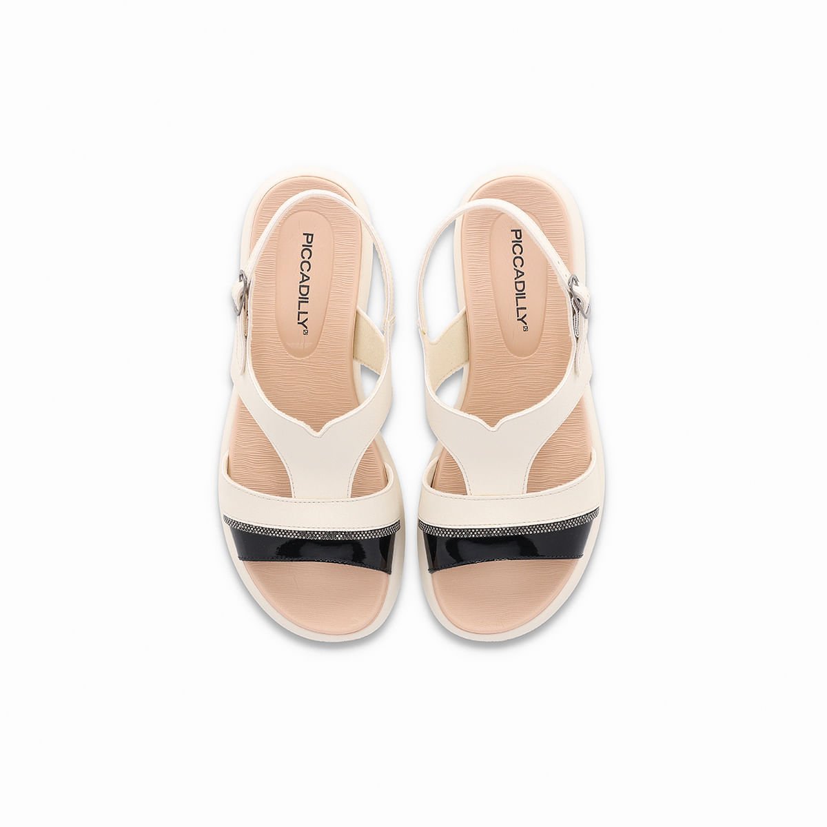 Sandália Sol Anabela Médio Off White Branco 3