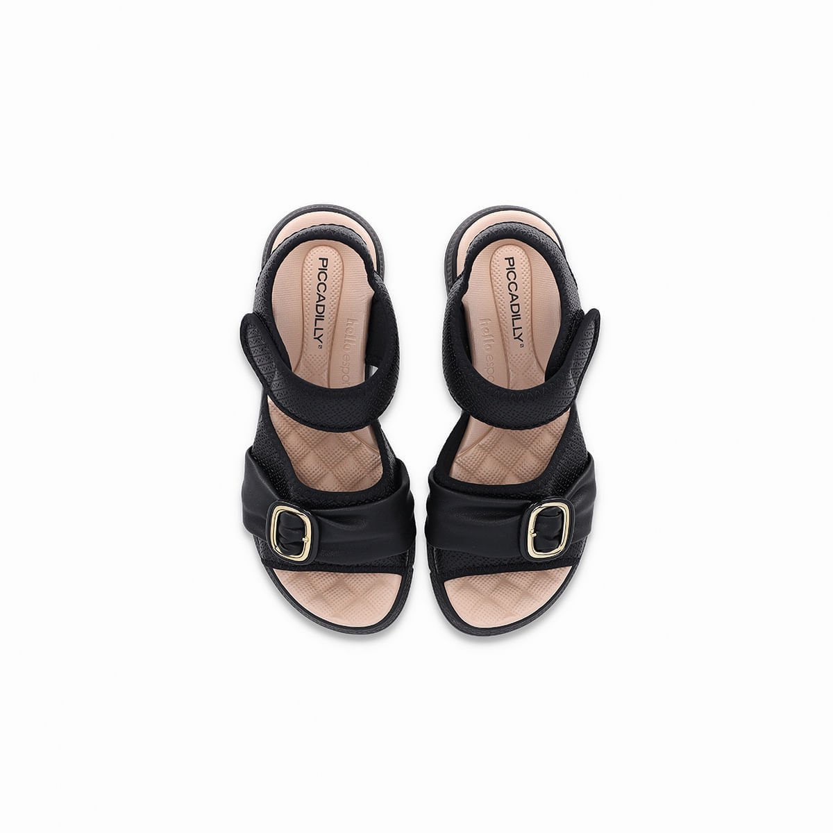 Papete Esporão Anabela Médio Preto Preto 3