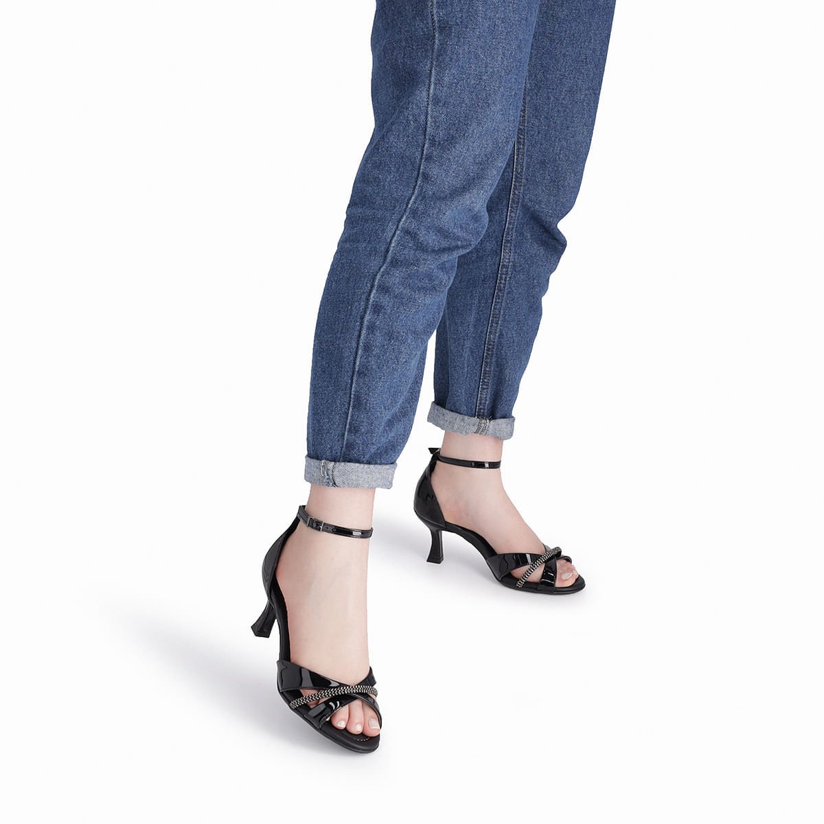 Sandália Andreia Salto Alto Preto