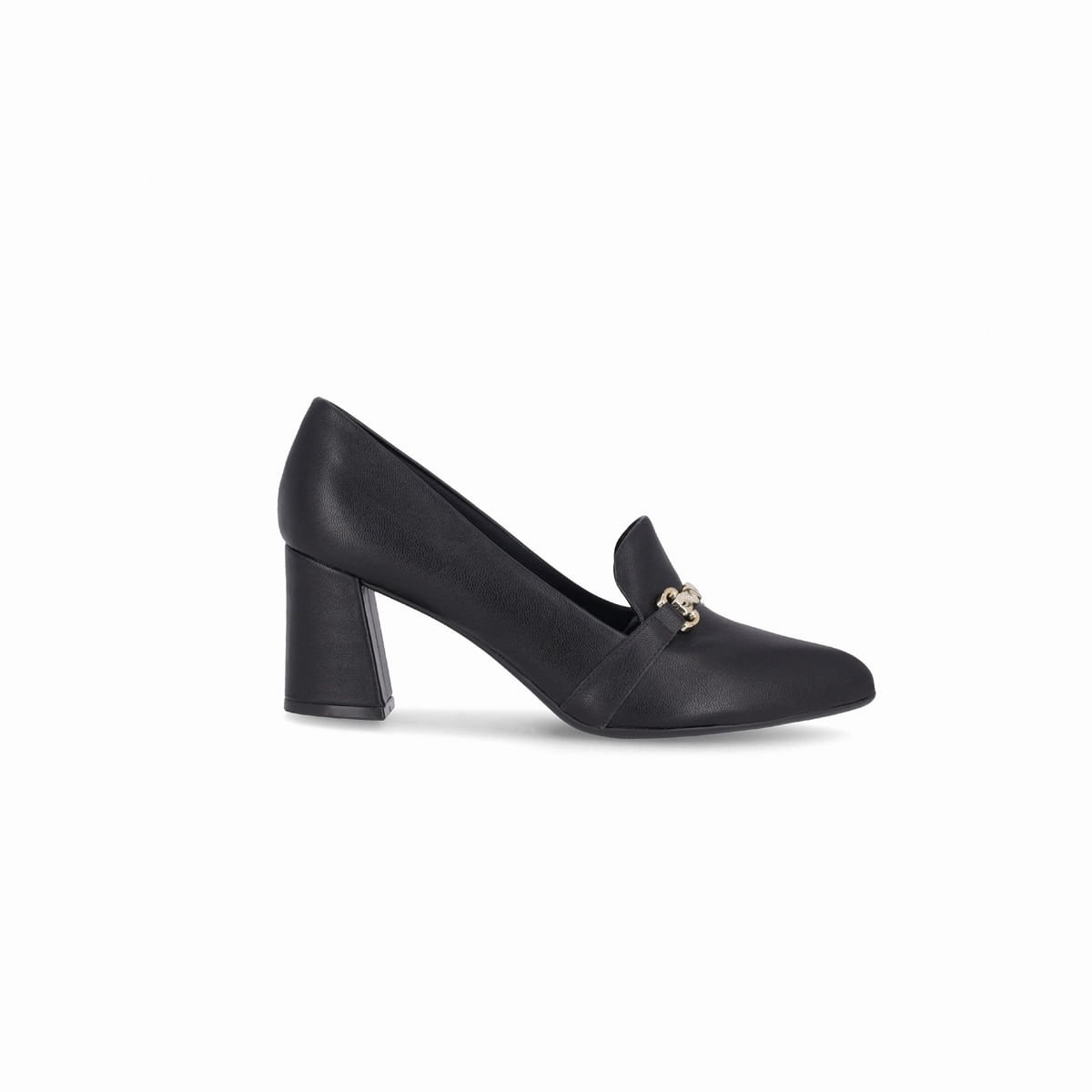 Loafer Luiza Salto Alto Preto Preto 1