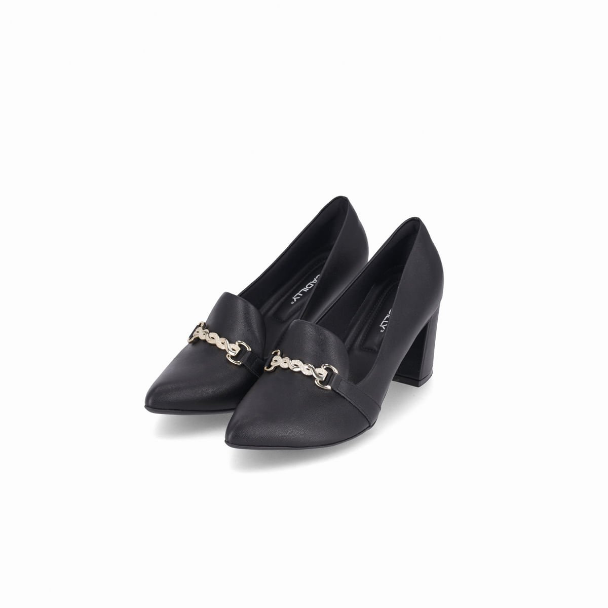 Loafer Luiza Salto Alto Preto Preto 2