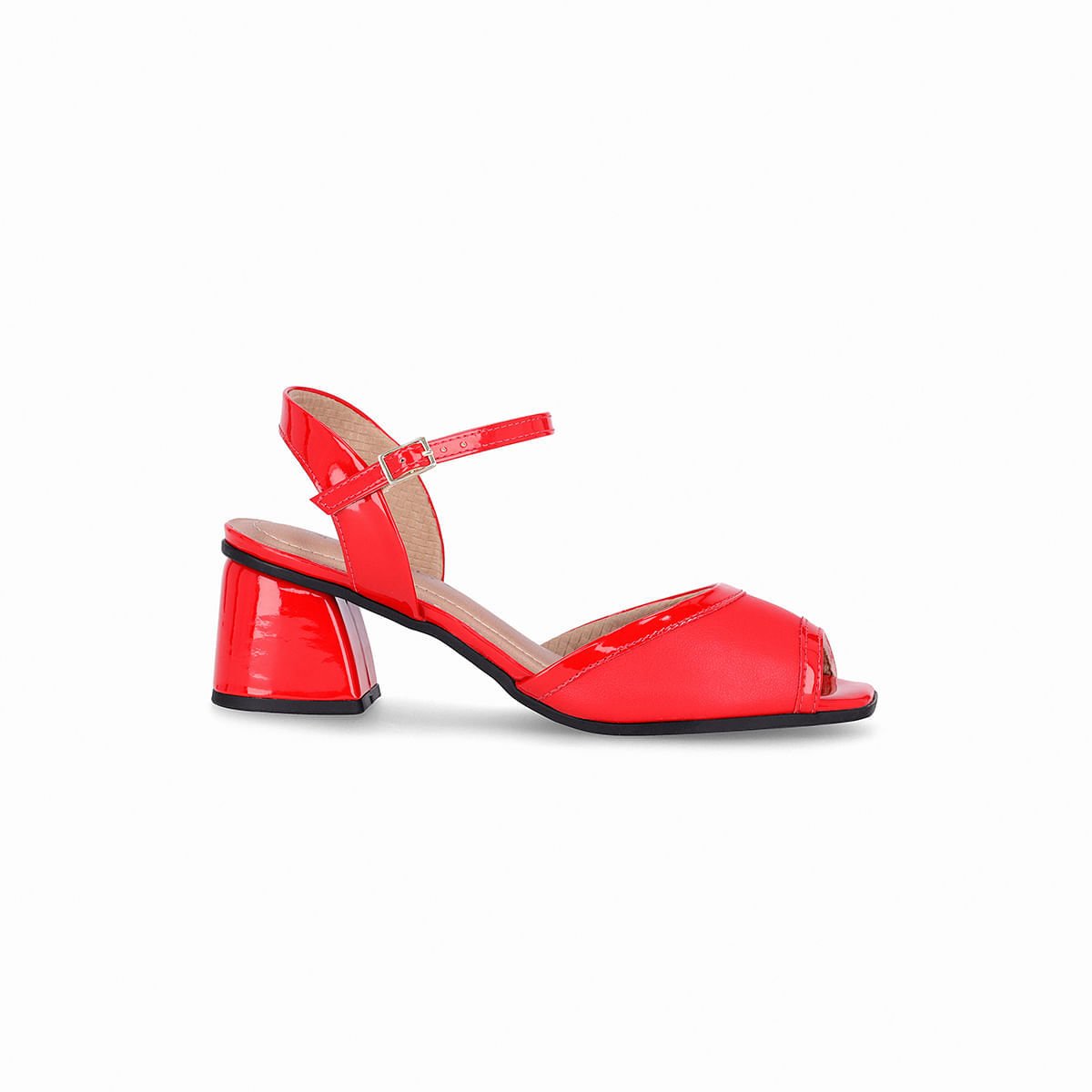 PICCADILLY MAXI - Sandália Adriana Salto Médio Vermelho Vermelho 1