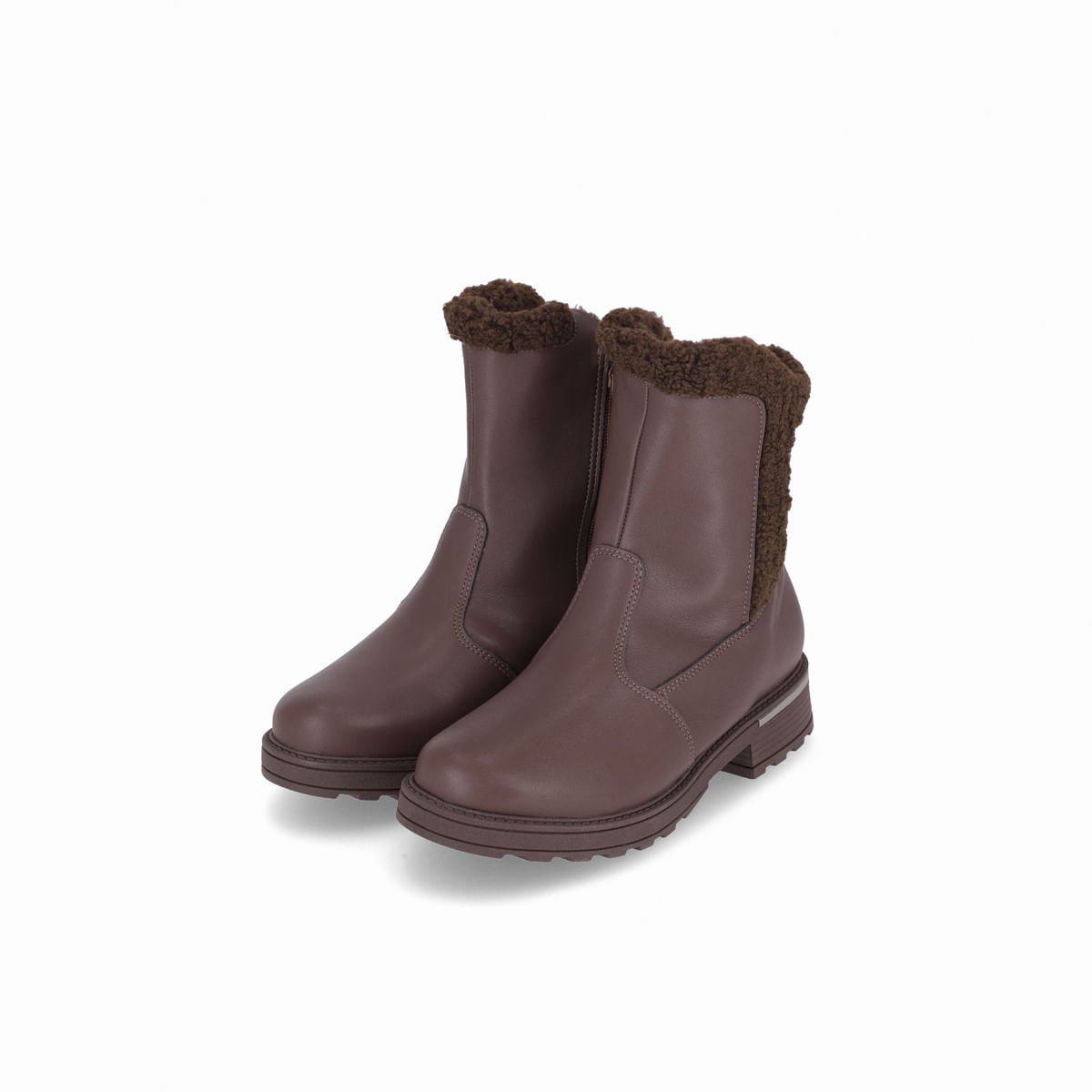 PICCADILLY MAXI - Bota Gisa Cano Curto Salto Médio Madeira Marrom 2