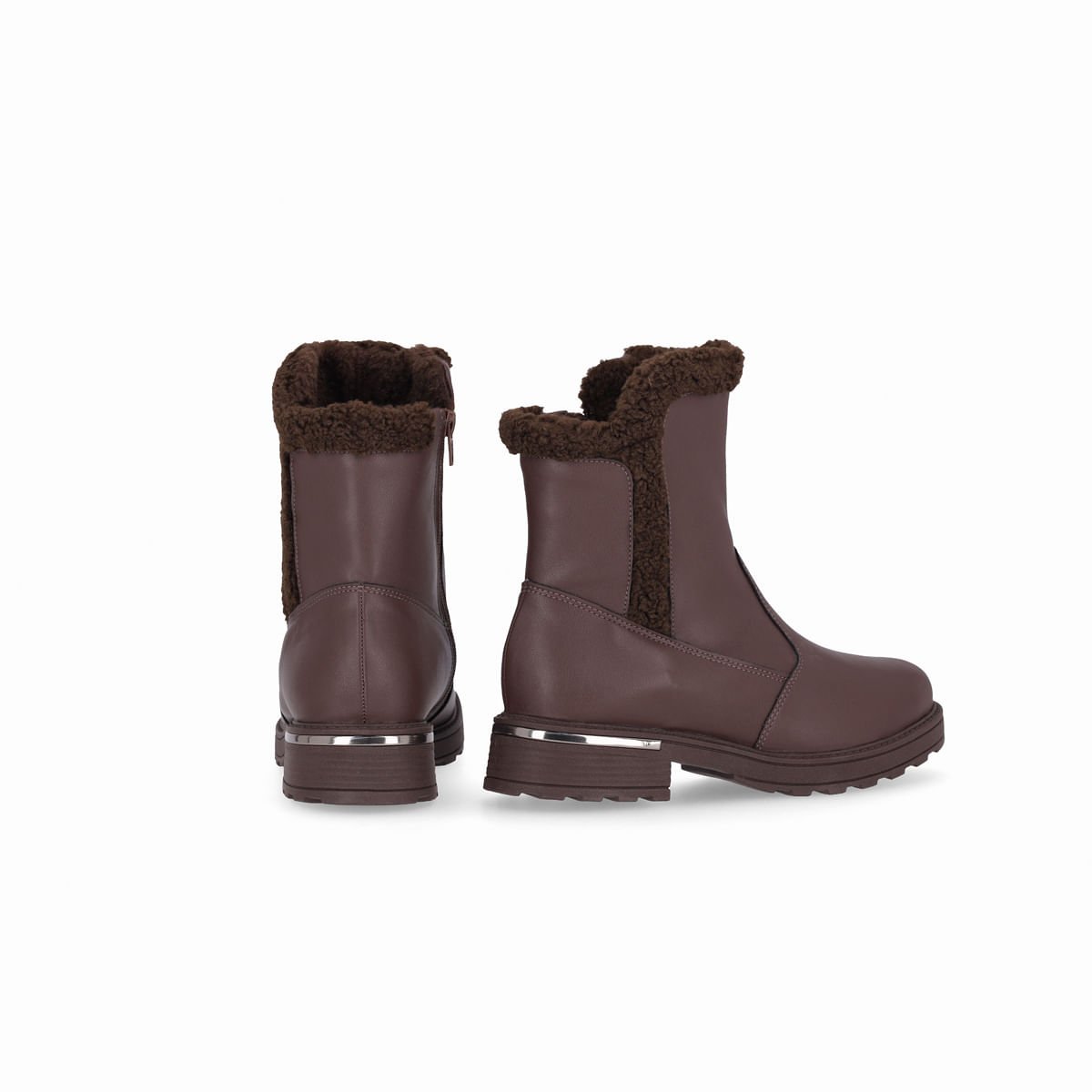 PICCADILLY MAXI - Bota Gisa Cano Curto Salto Médio Madeira Marrom 3