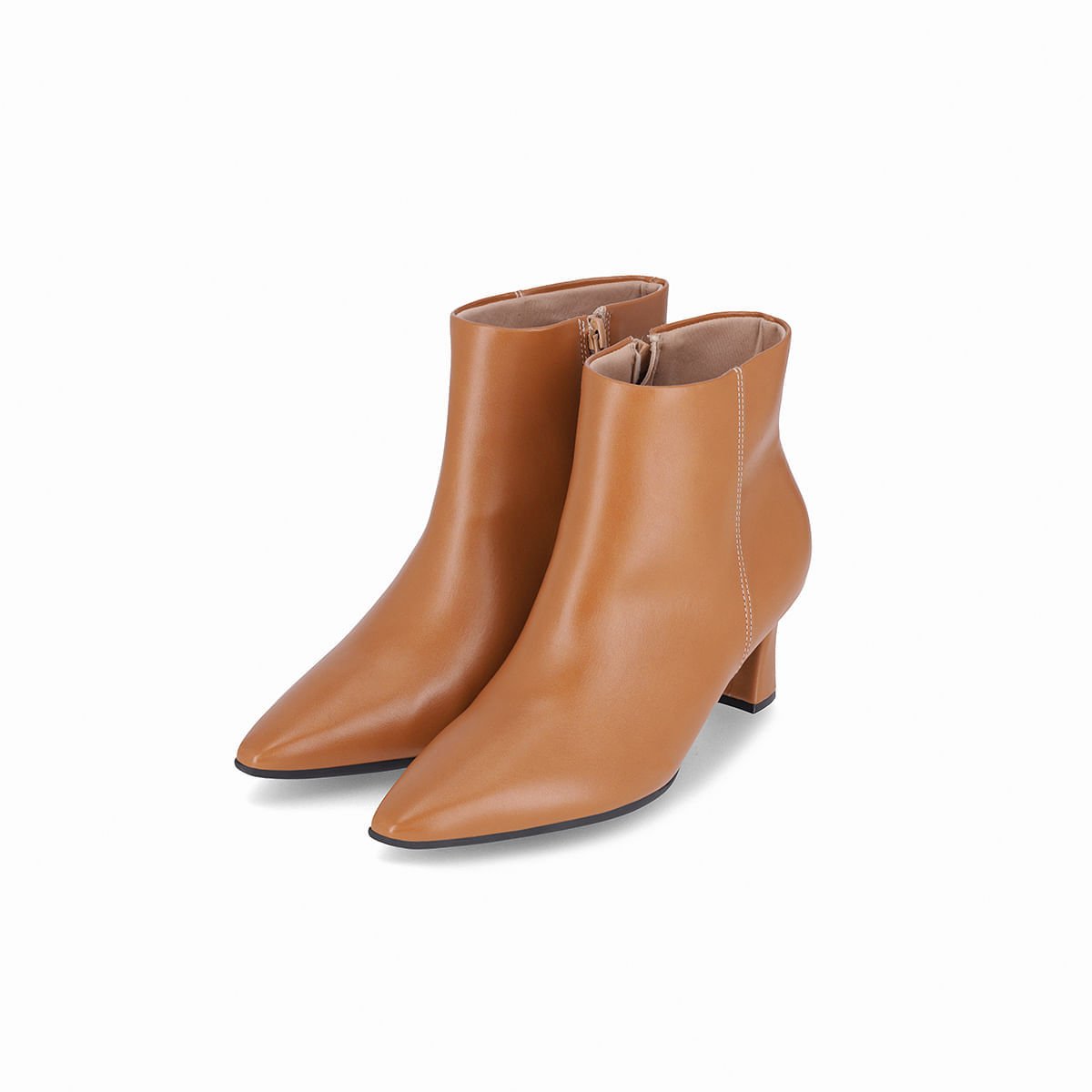 Bota Irene Cano Curto Salto Alto Mascavo Marrom 2