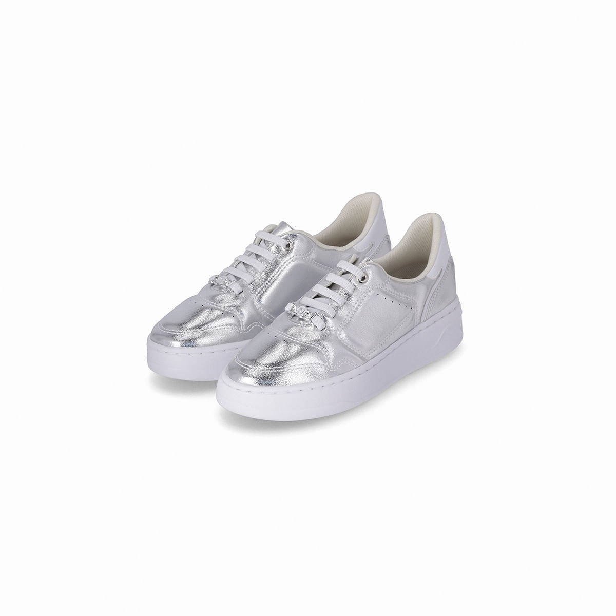 Tênis Beatriz Anabela Médio Prata Prata 2