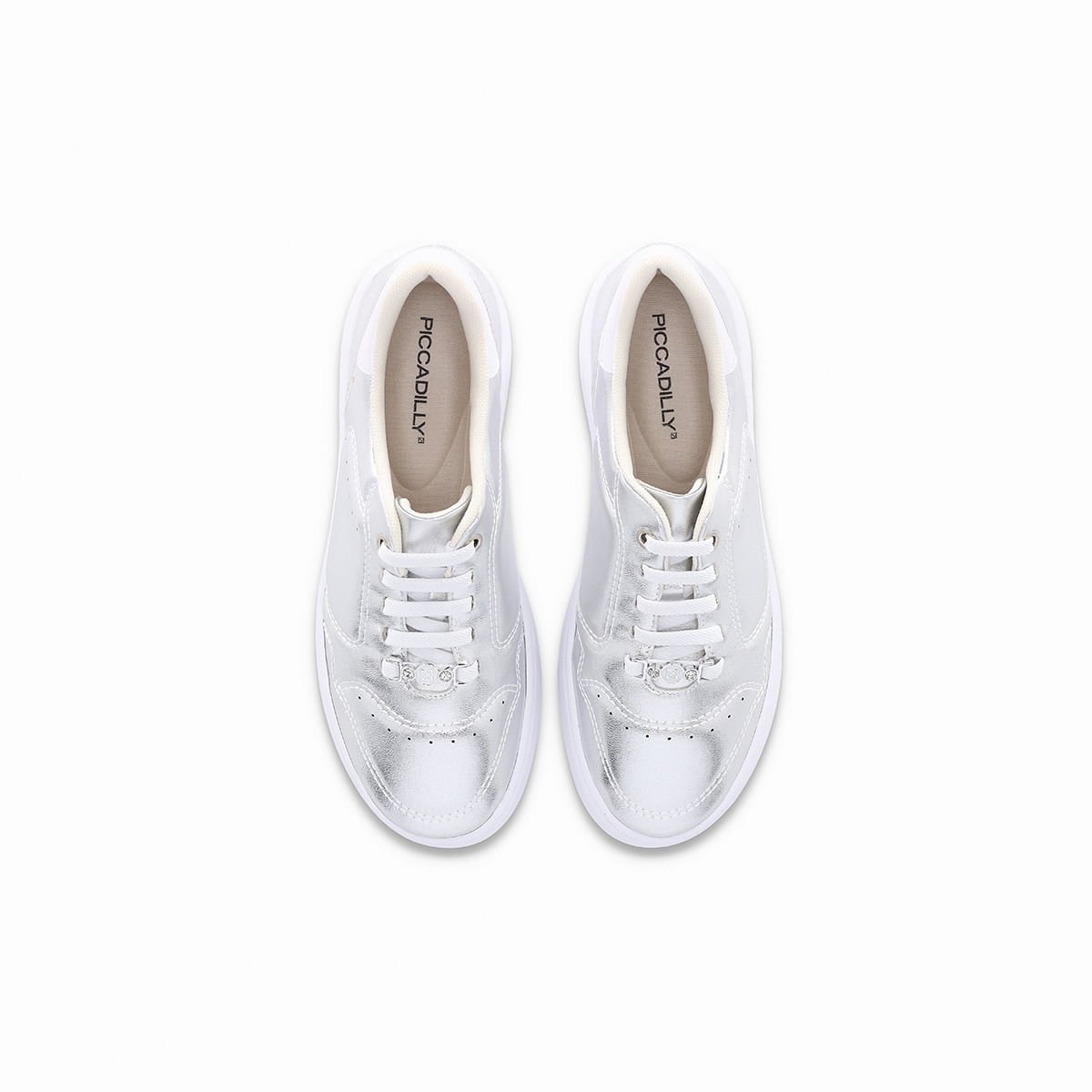 Tênis Beatriz Anabela Médio Prata Prata 3