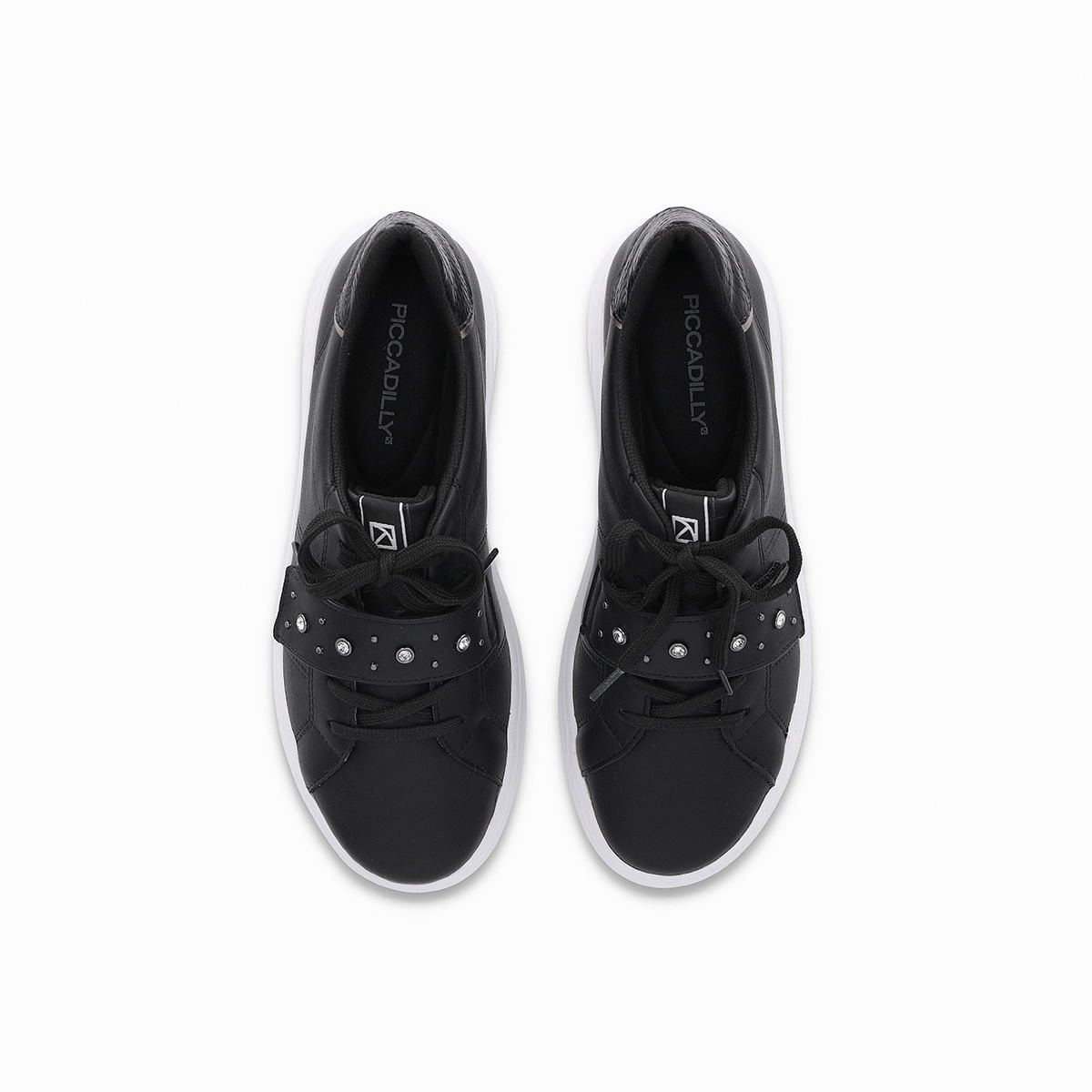 Tênis Beatriz Anabela Médio Preto com Pewter Preto 2