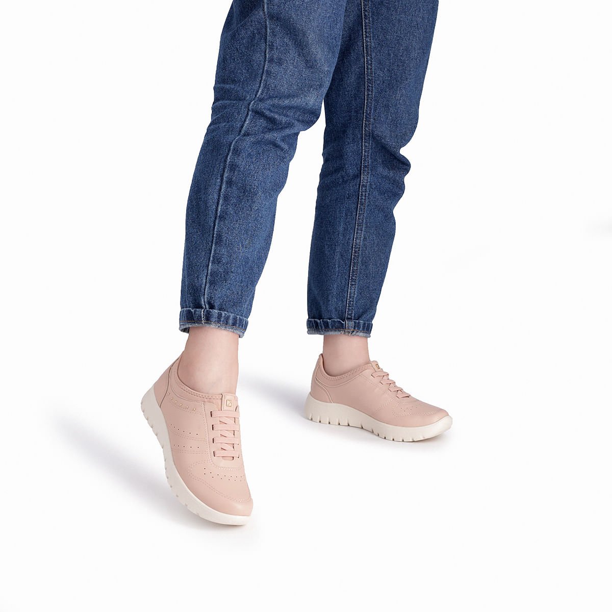 Tênis Vicky Salto Baixo Rosê Rosa 4