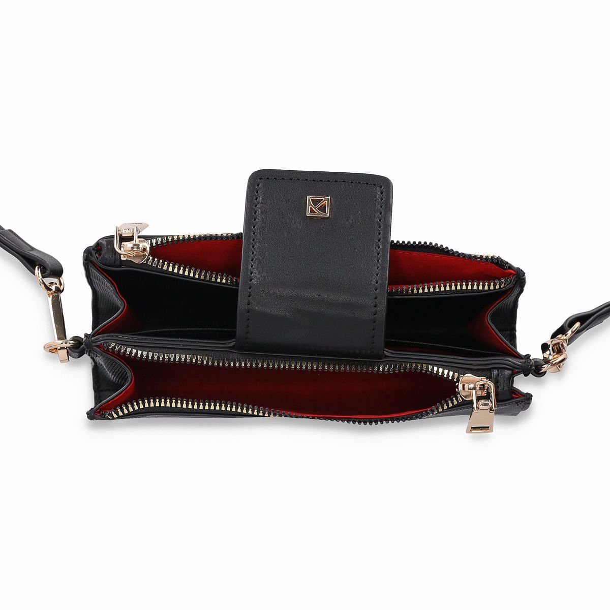 Bolsa Elisa Tiracolo Pequena Preto Preto 7