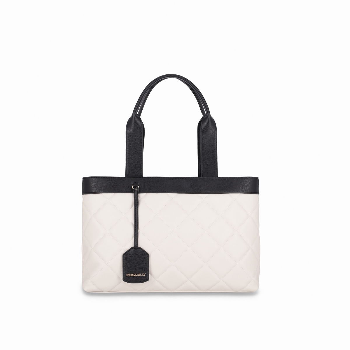 Bolsa Beatriz Tote Grande Preto Off White Branco 1