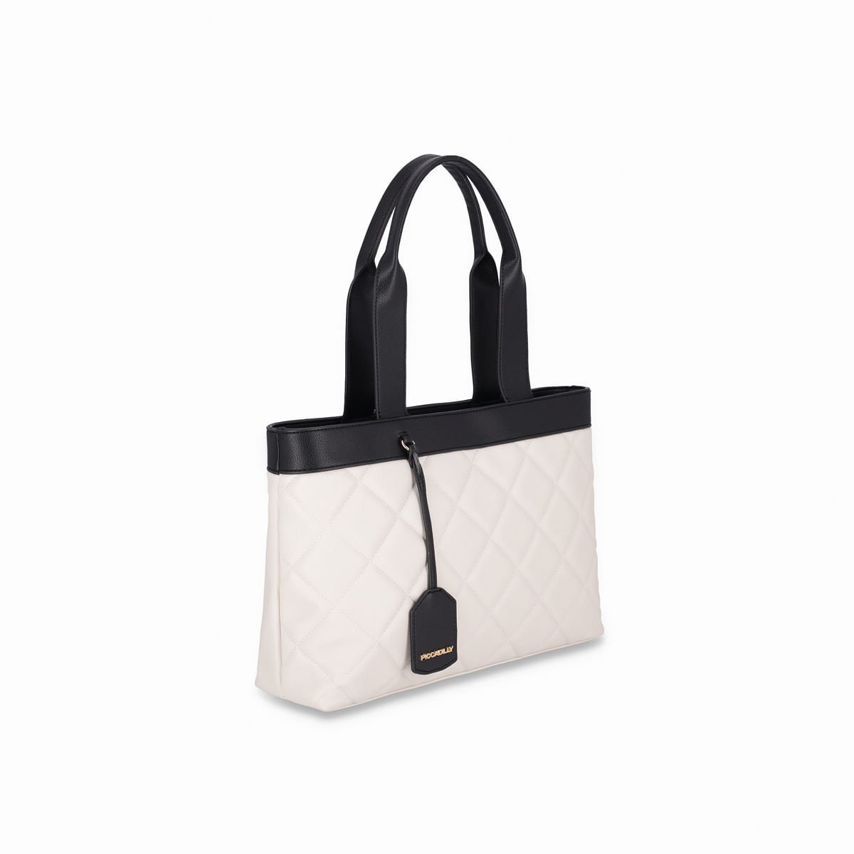 Bolsa Beatriz Tote Grande Preto Off White Branco 2