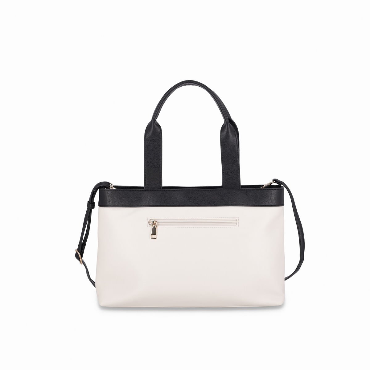 Bolsa Beatriz Tote Grande Preto Off White Branco 7