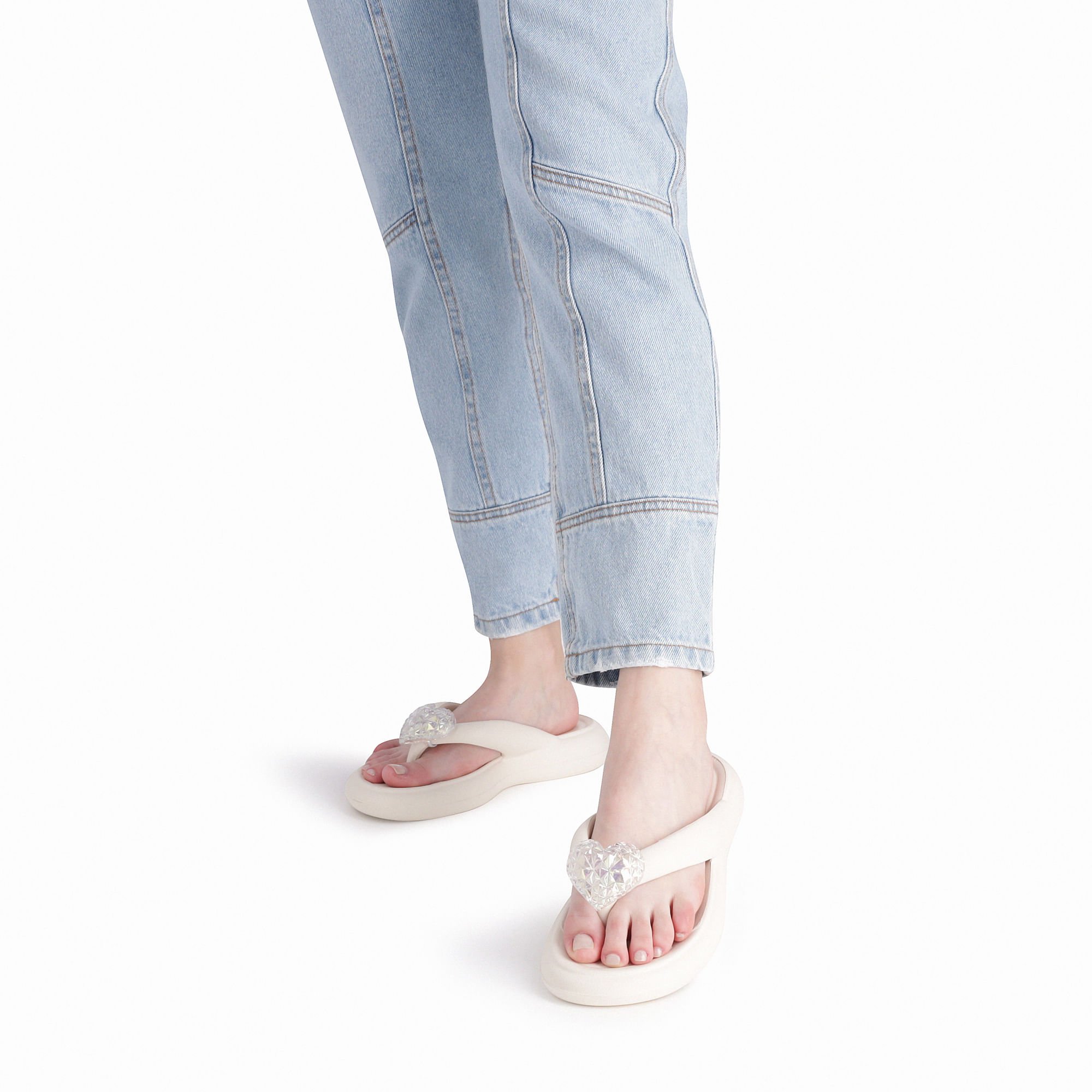 Chinelo Marshmallow com Enfeite Off White Off White 3