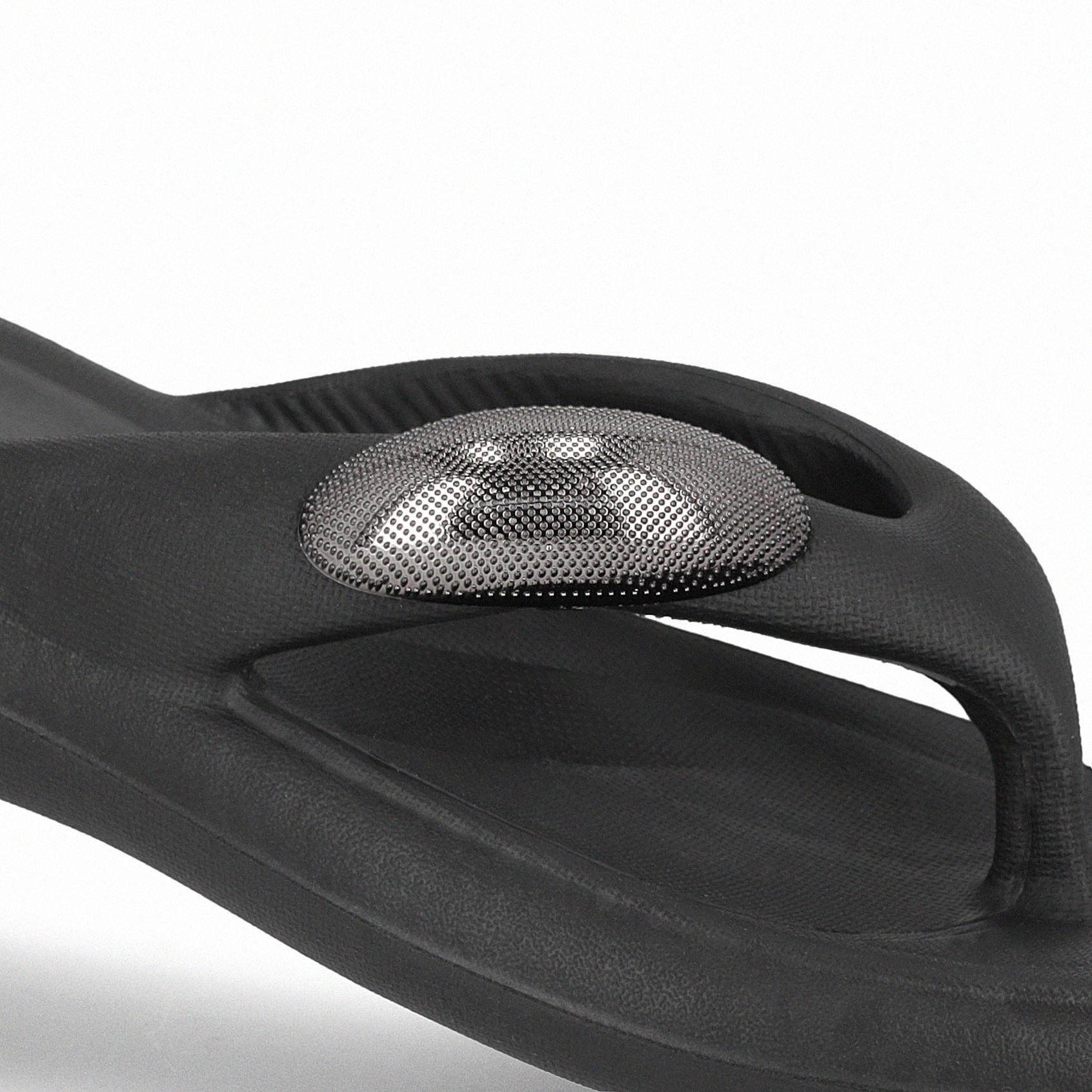 Chinelo Marshmallow com Enfeite Preto Preto 4