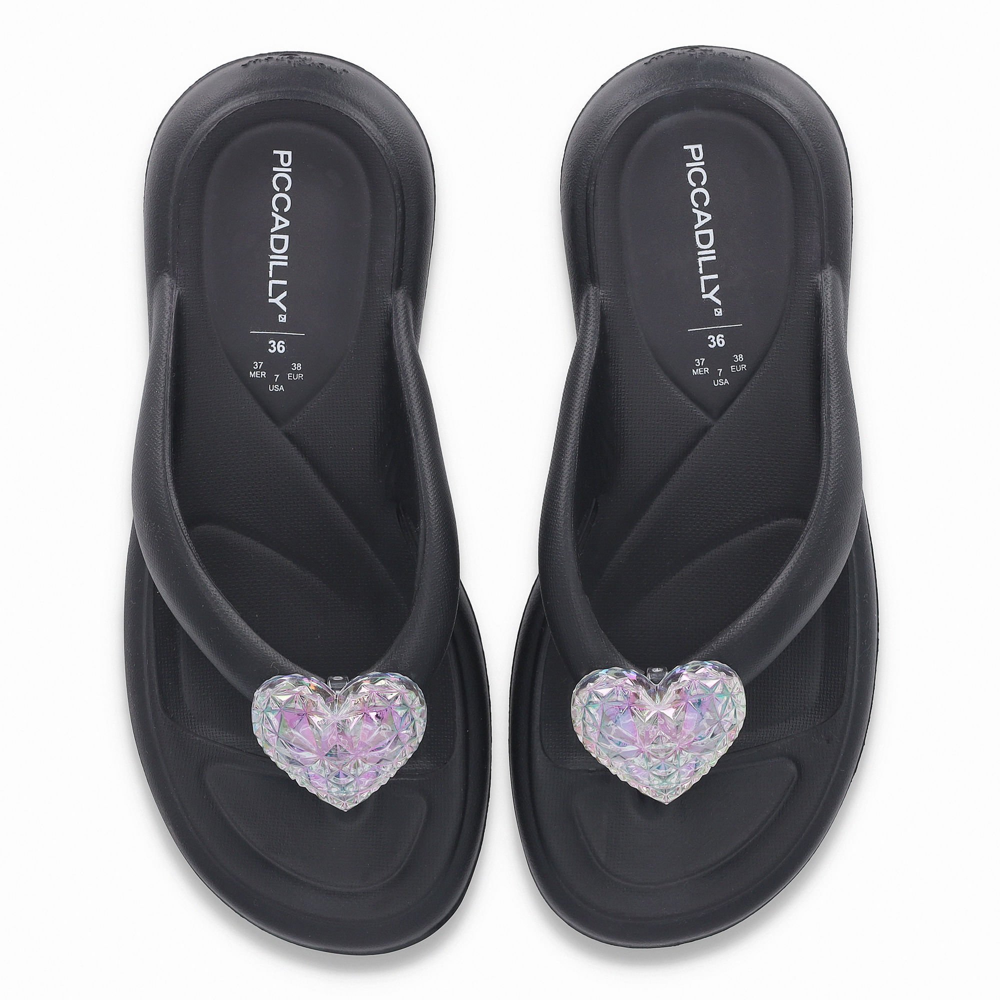 Chinelo Marshmallow com Enfeite Preto Preto 5