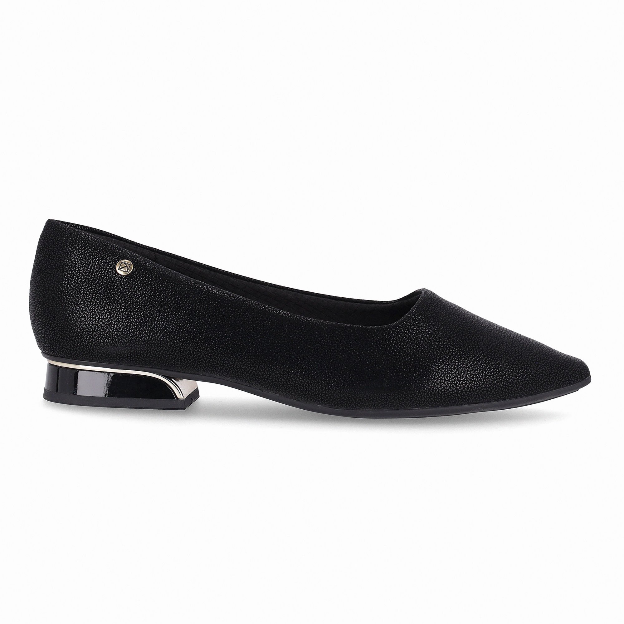 PICCADILLY MAXI - Sapato Silvia Salto Baixo Preto