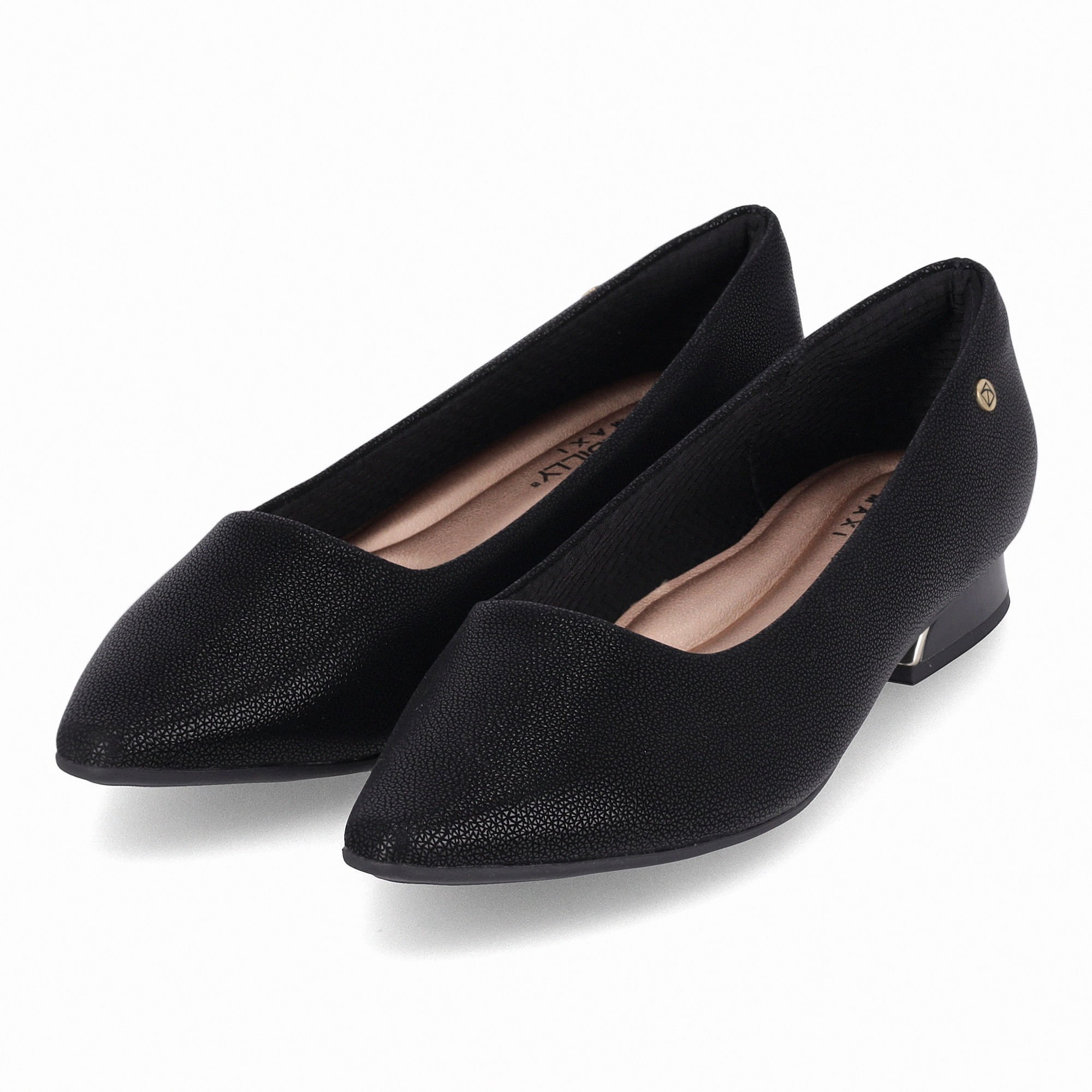 PICCADILLY MAXI - Sapato Silvia Salto Baixo Preto Preto 2
