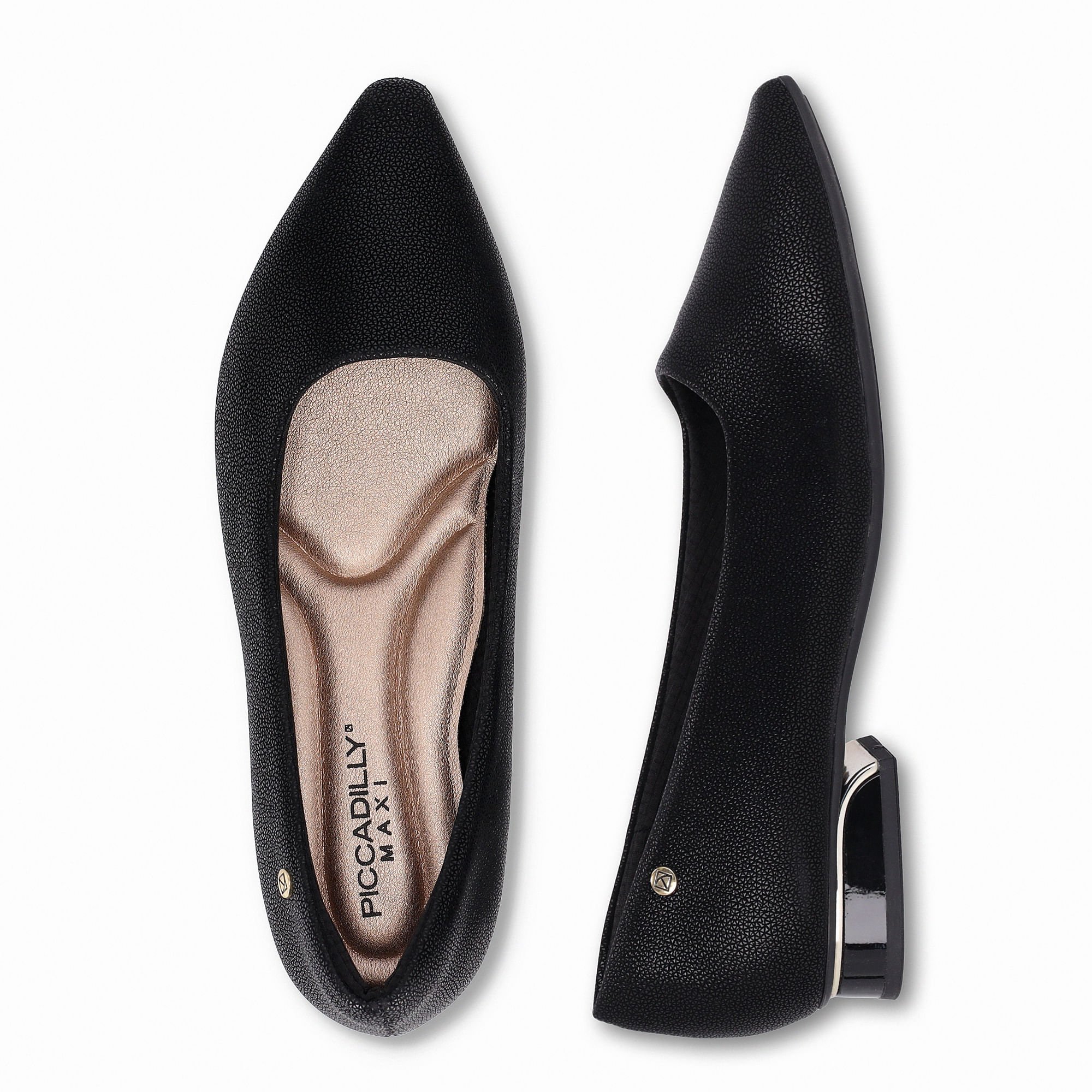 PICCADILLY MAXI - Sapato Silvia Salto Baixo Preto Preto 4
