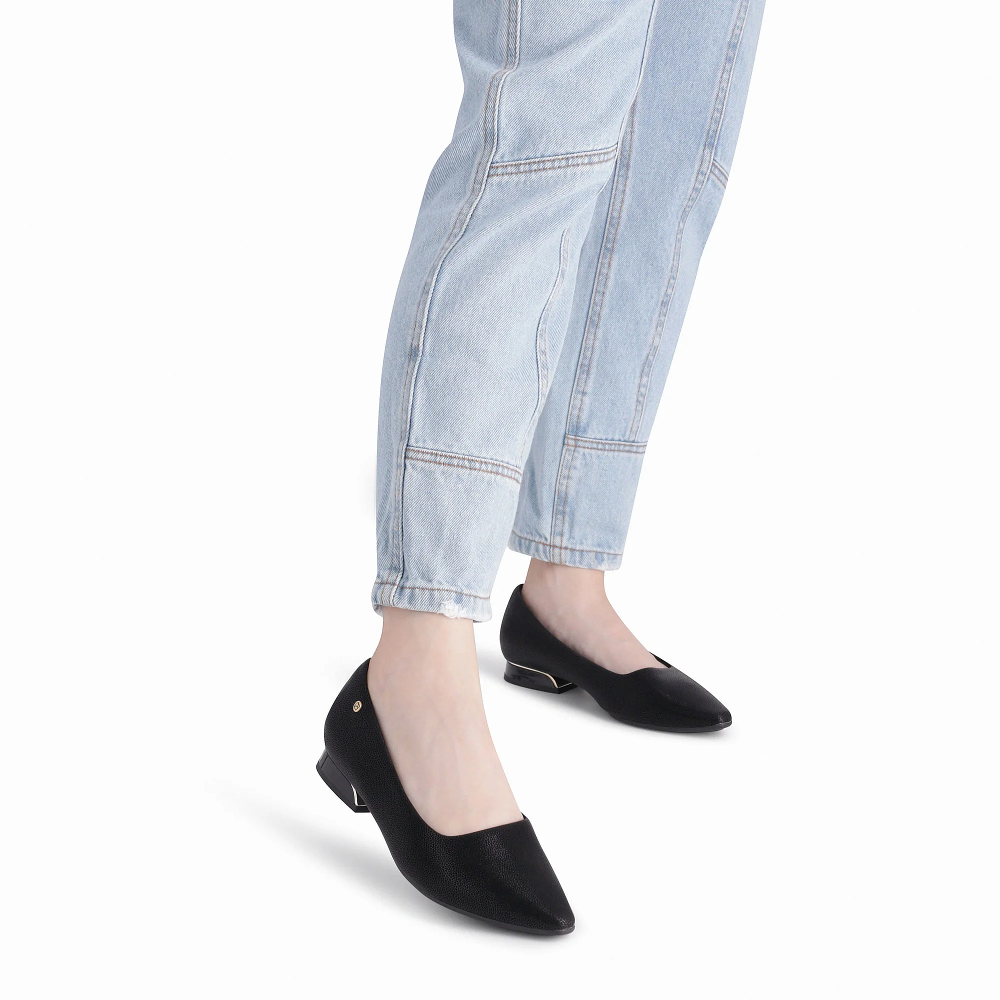PICCADILLY MAXI - Sapato Silvia Salto Baixo Preto Preto 3