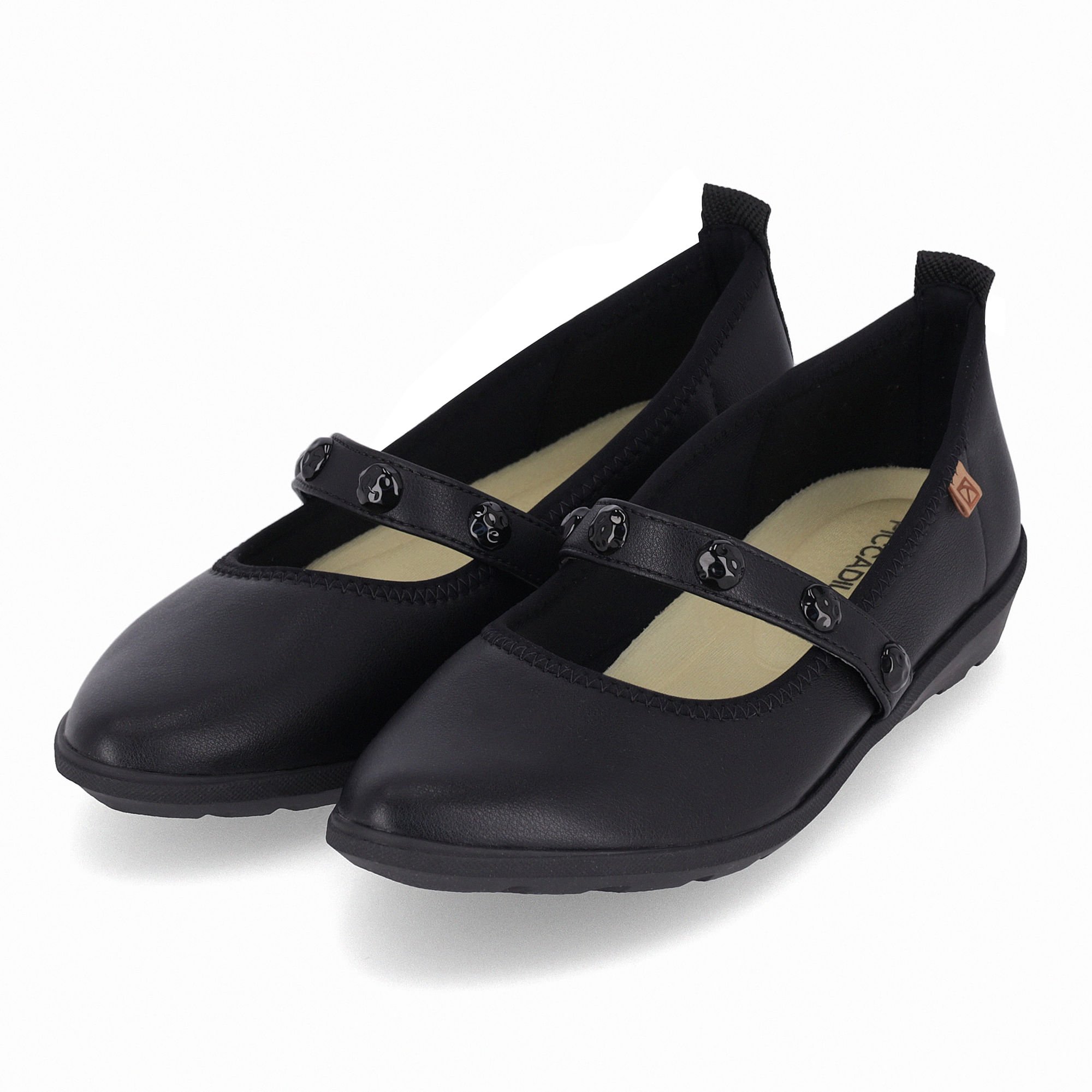 Sapatilha Boneca Solange Salto Baixo Preto Preto 2