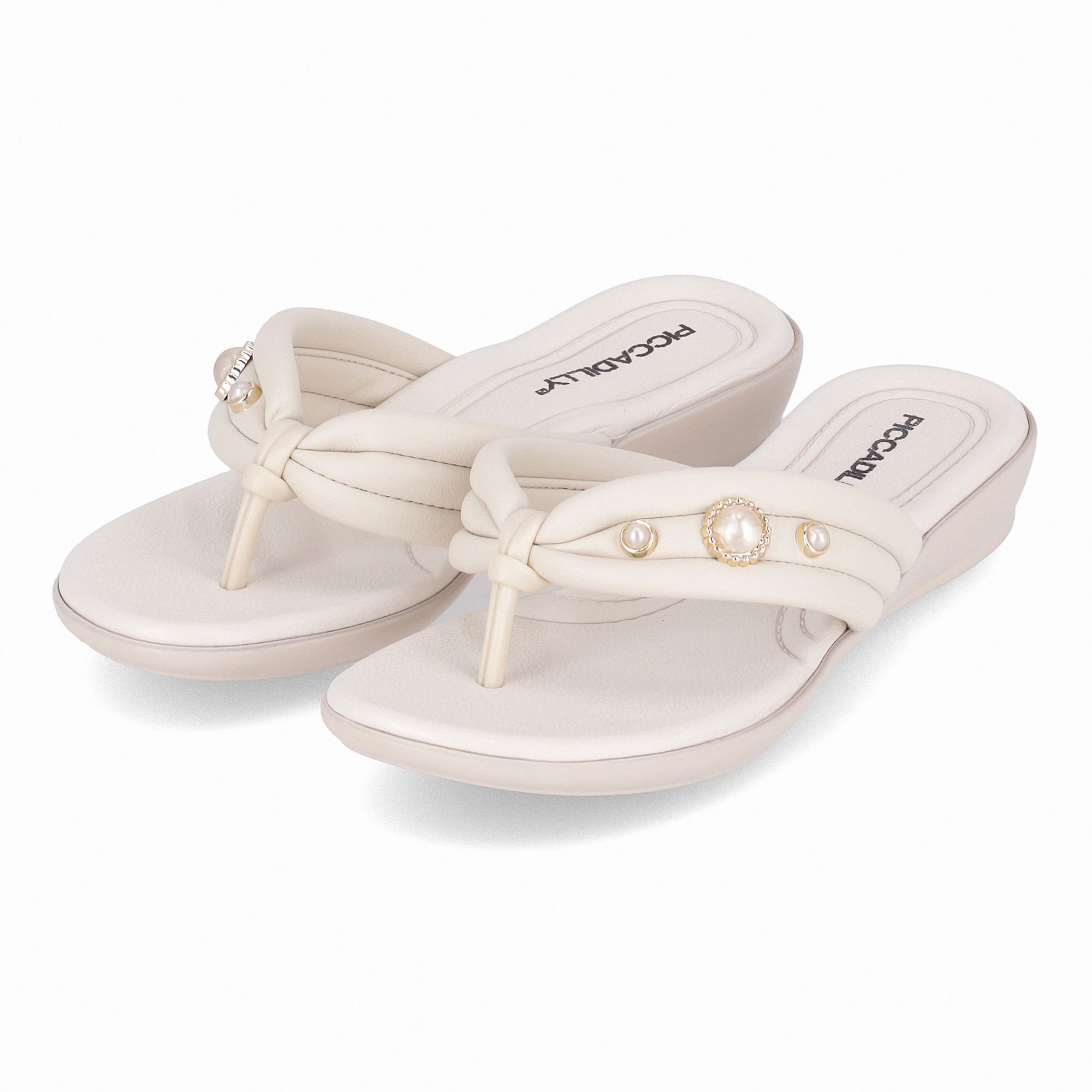 Chinelo Camila Rasteira Off White Branco 2