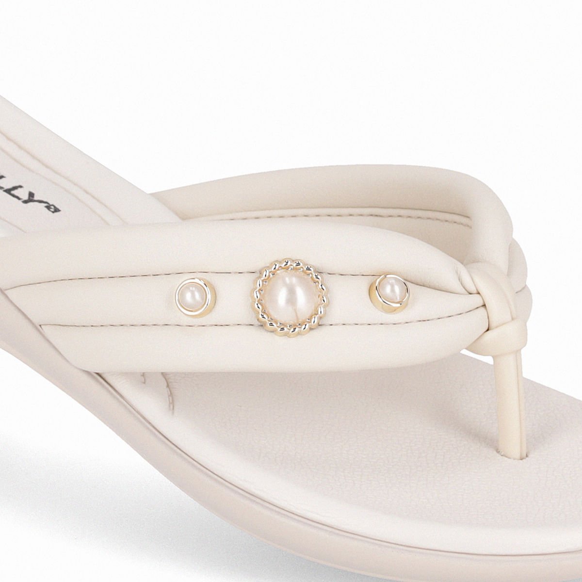Chinelo Camila Rasteira Off White Branco 4