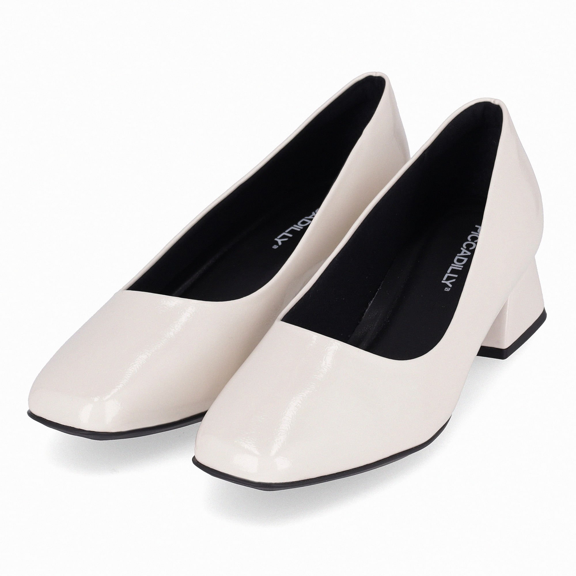 Scarpin Tati Salto Médio Off White Branco 2