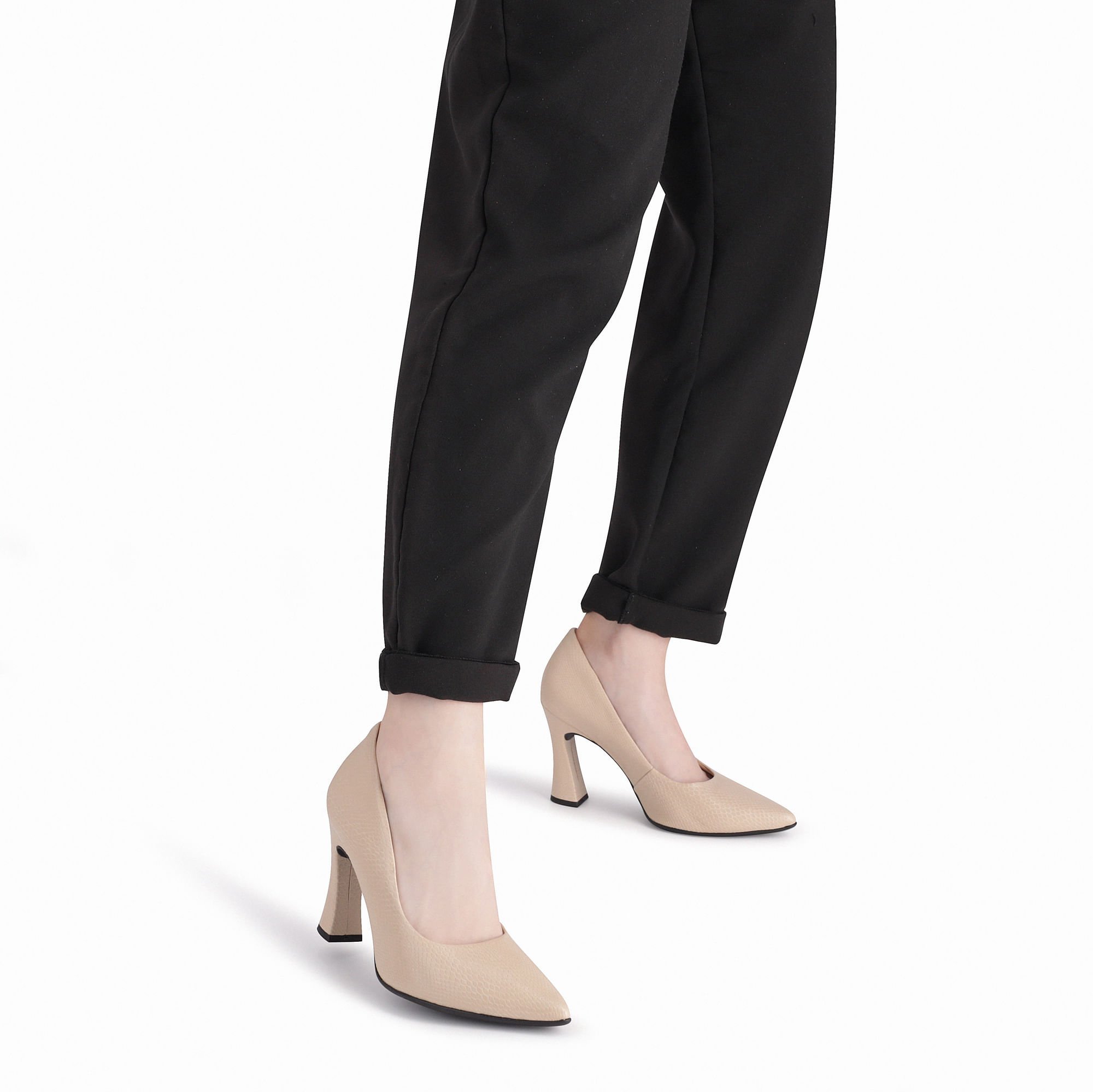 Scarpin Silvana Salto Alto Brule Off White 3