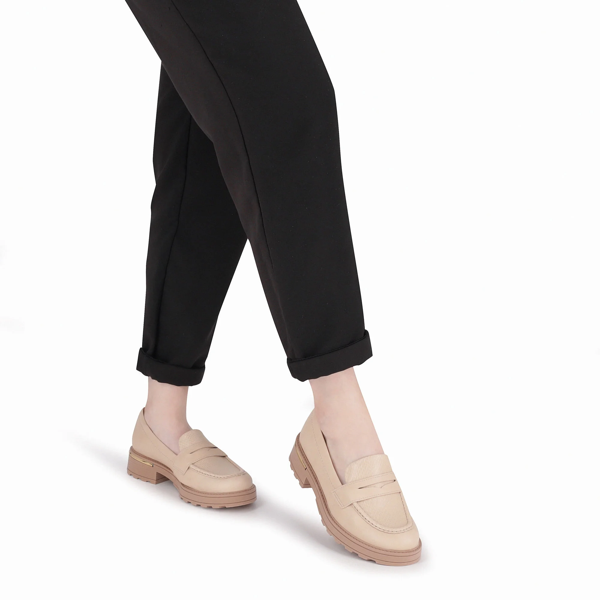 PICCADILLY MAXI - Sapato Mocassim Gisa Anabela Médio Brule Brule 3