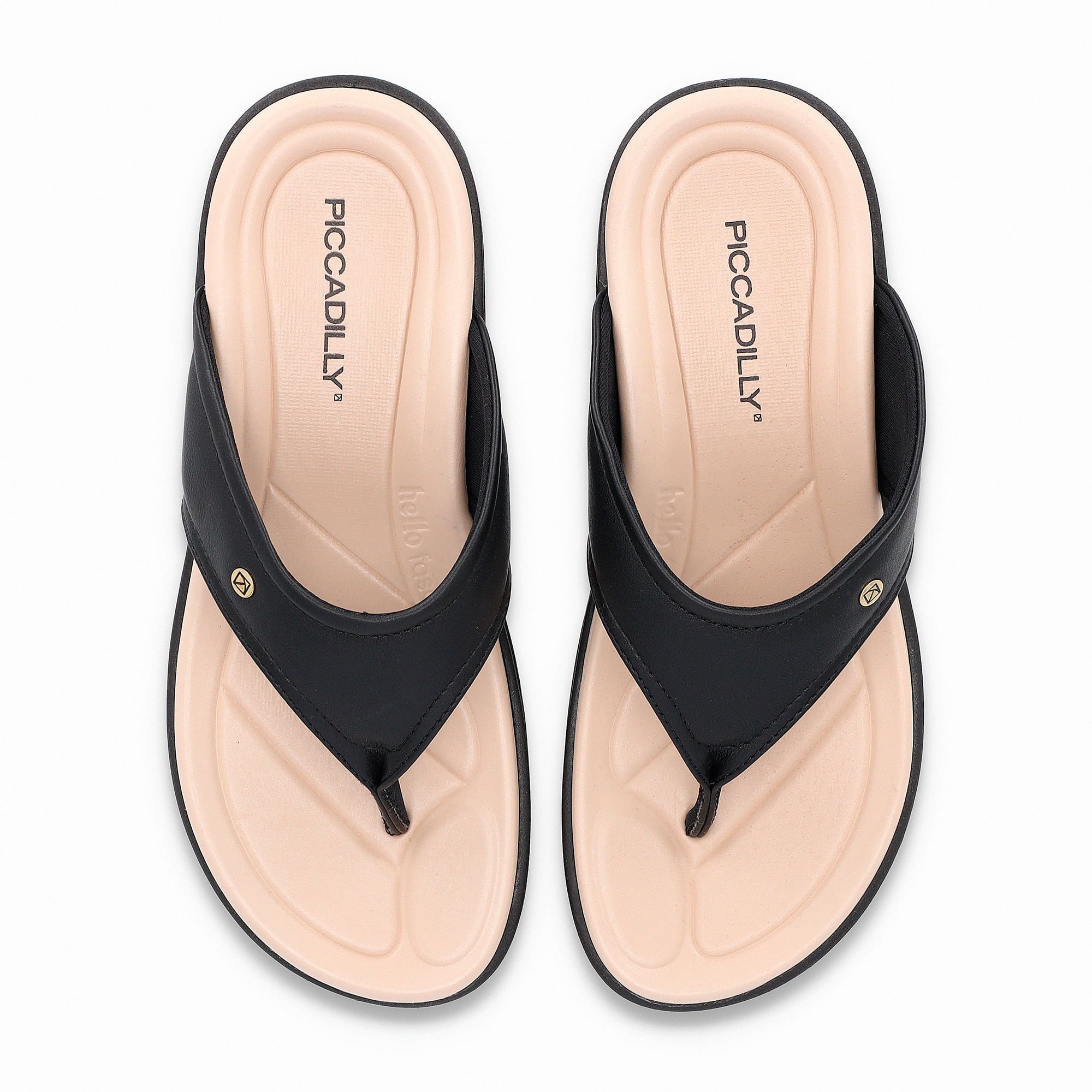 Chinelo Fascite Anabela Médio Preto Preto 4