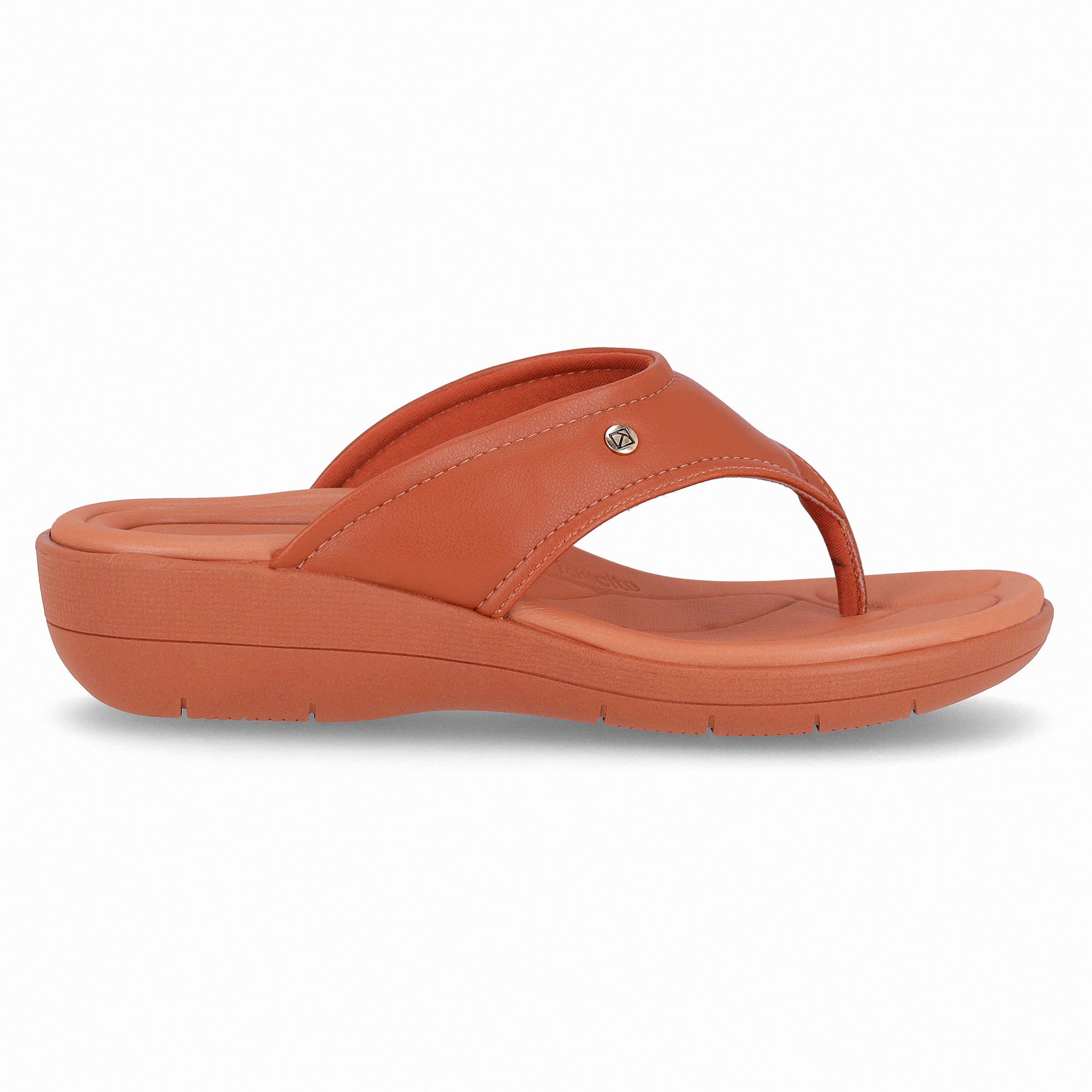 Chinelo Fascite Anabela Médio Ocre