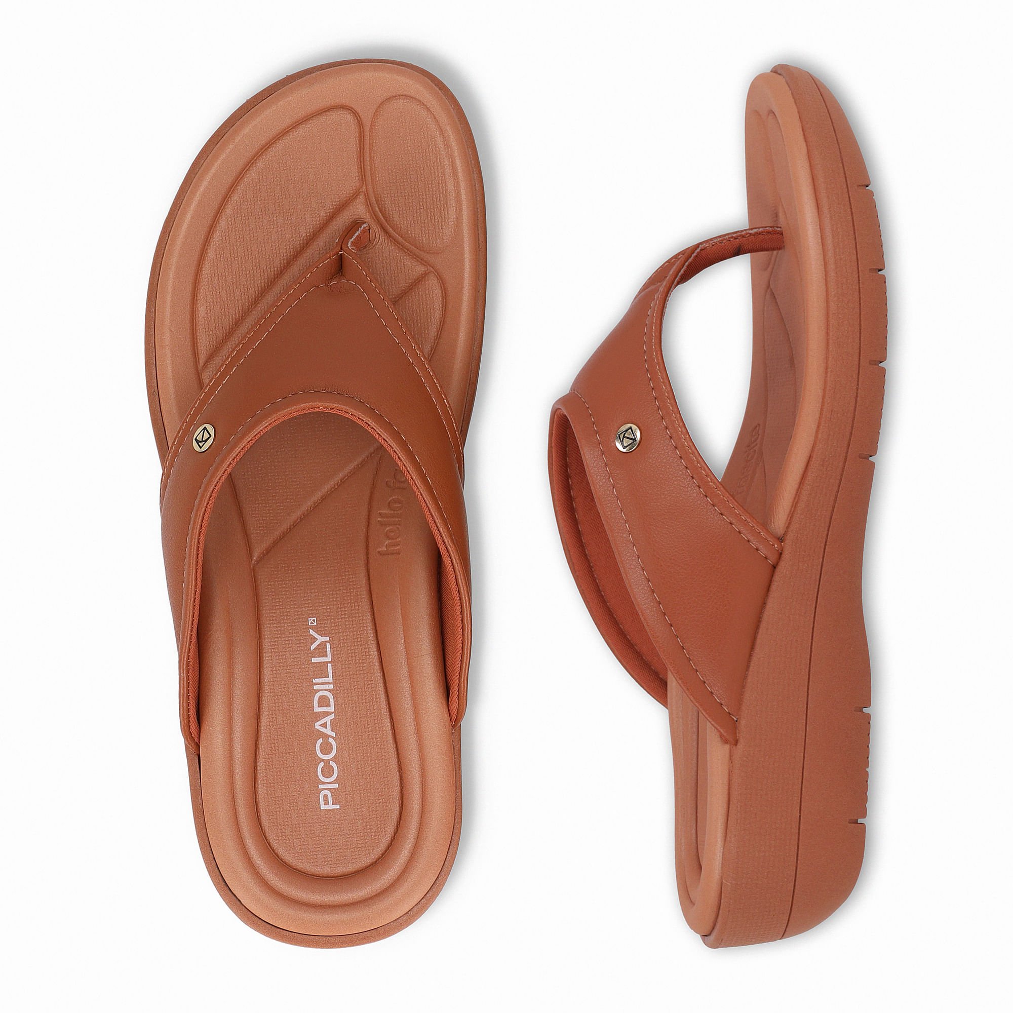 Chinelo Fascite Anabela Médio Ocre Marrom 4