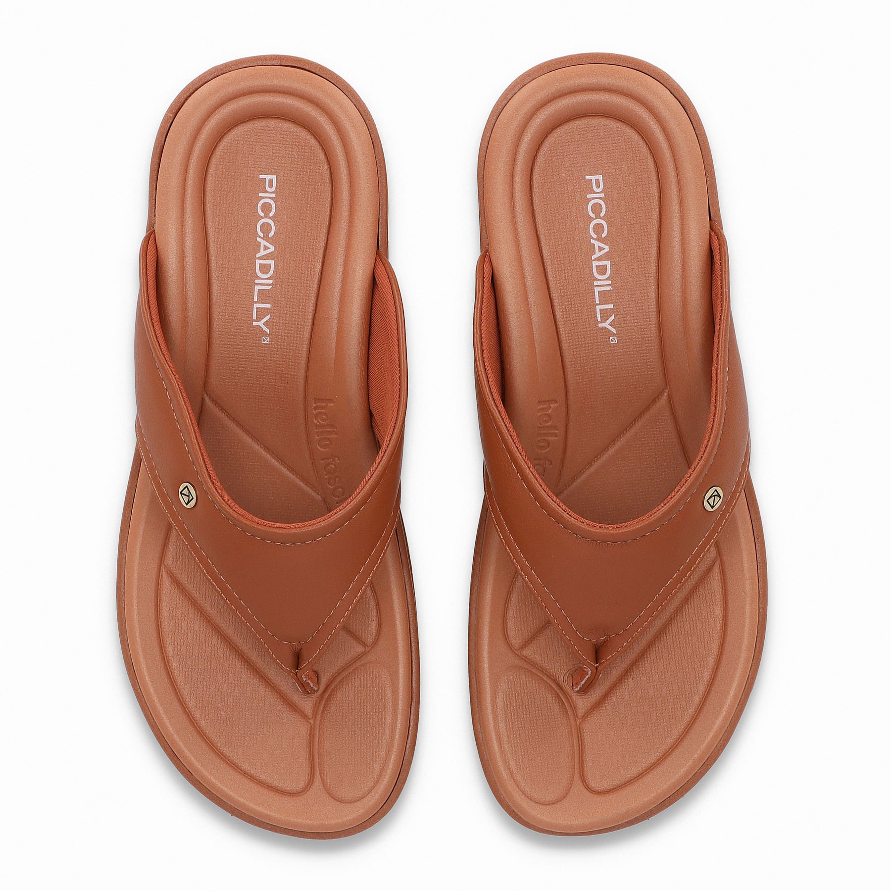 Chinelo Fascite Anabela Médio Ocre Marrom 5