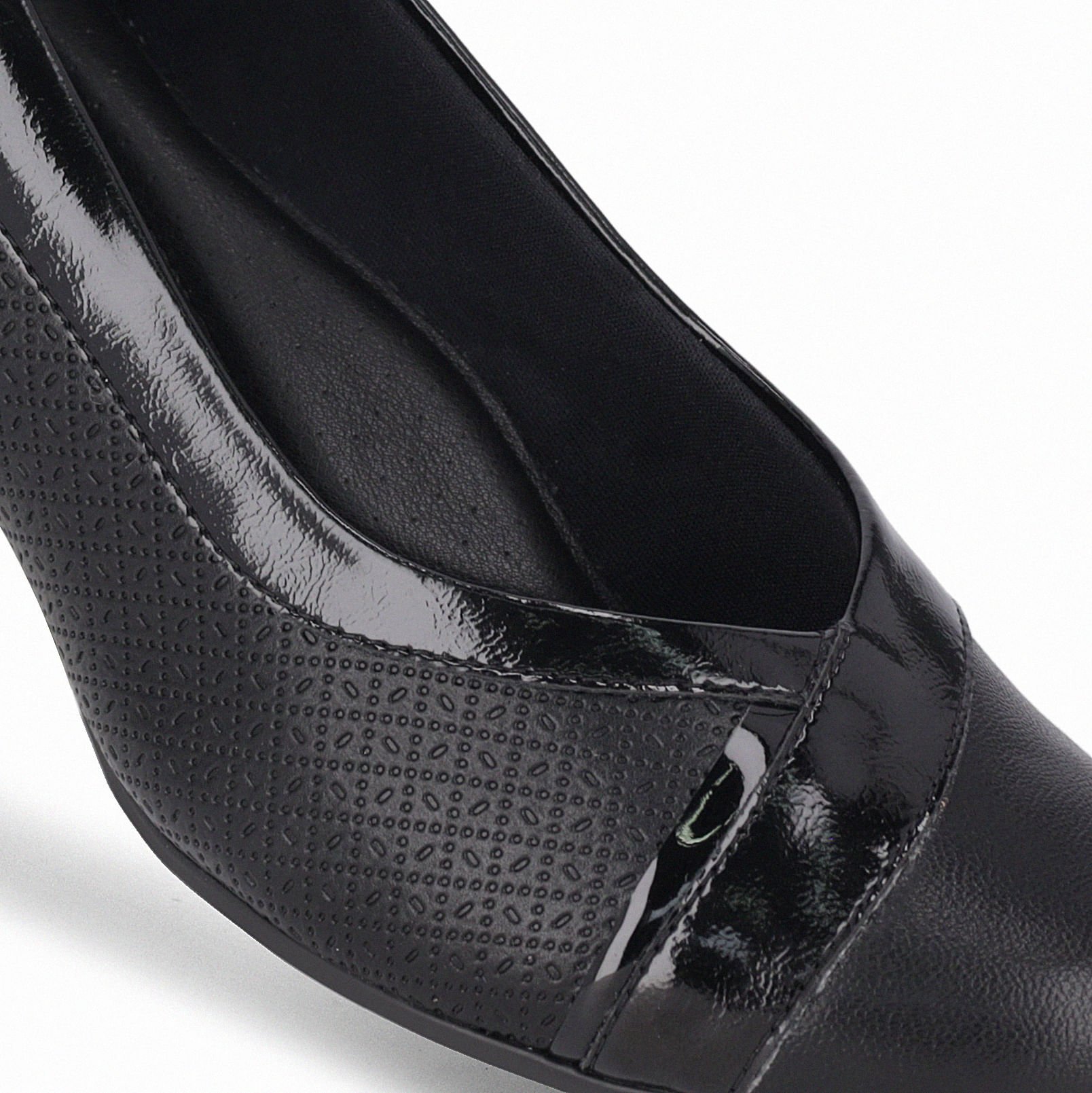 Scarpin Laura Salto Médio Preto Preto 4