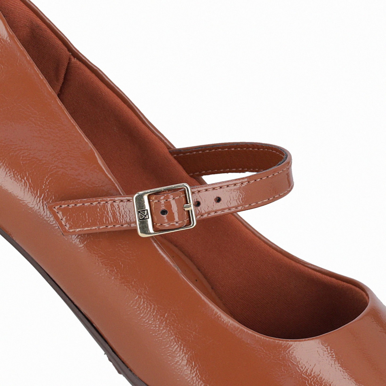 Sapato Boneca Laura Salto Médio Ocre Marrom 4