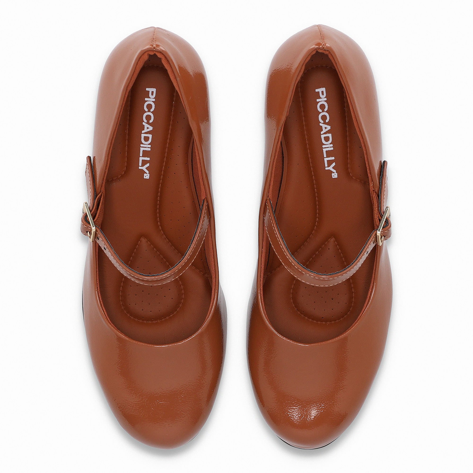 Sapato Boneca Laura Salto Médio Ocre Marrom 5