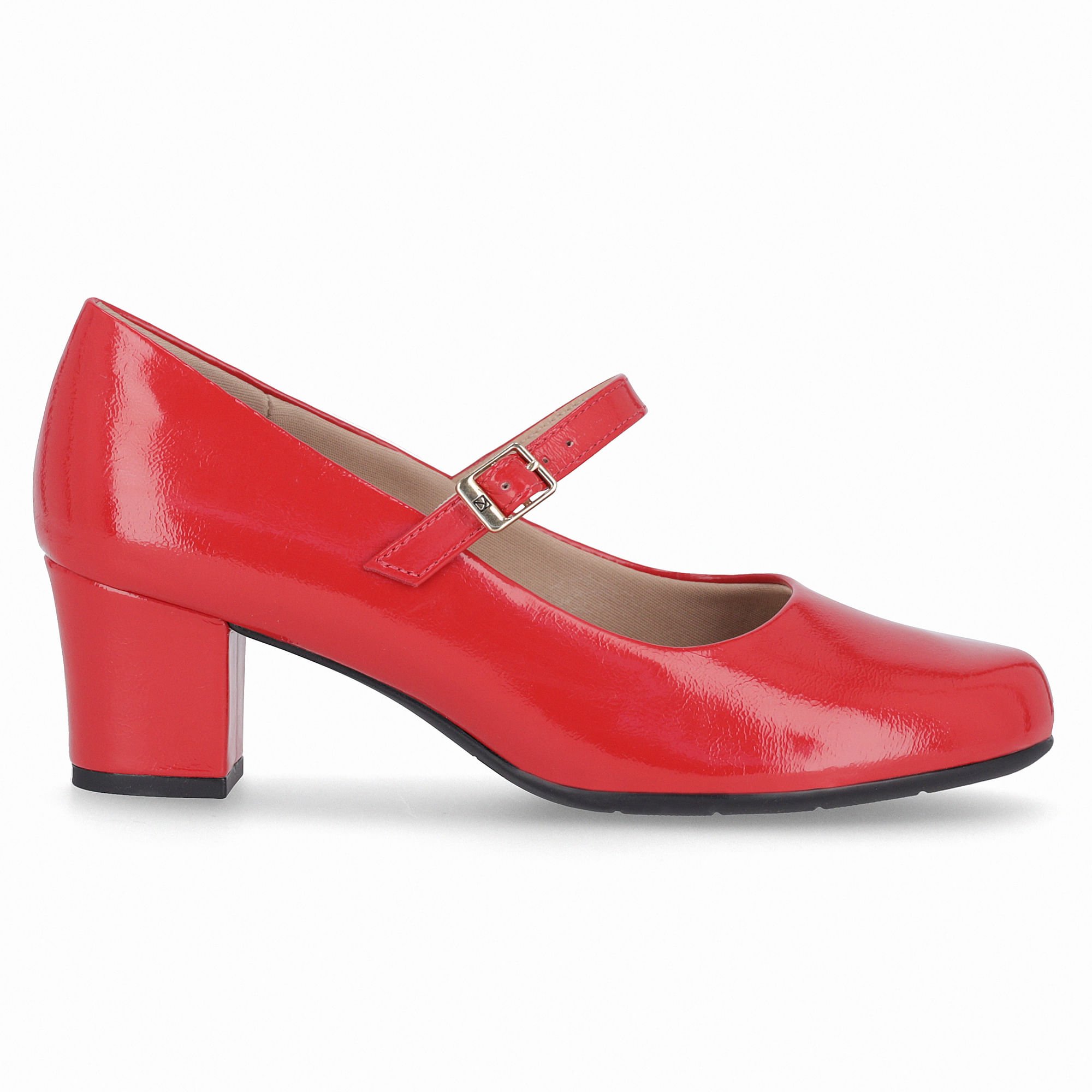 Sapato Boneca Laura Salto Médio Vermelho