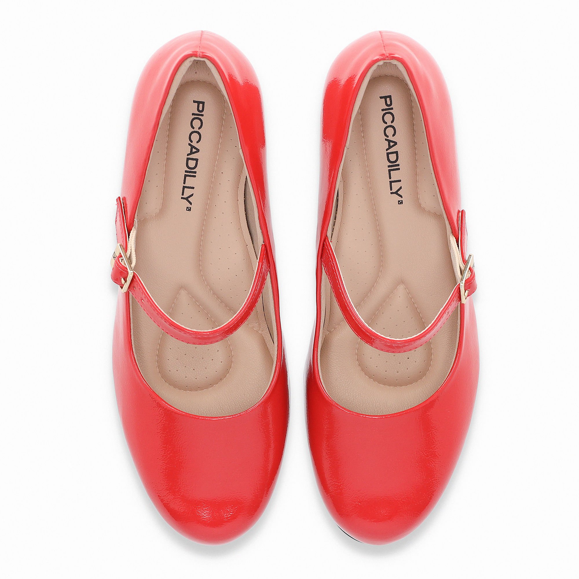 Sapato Boneca Laura Salto Médio Vermelho Vermelho 5