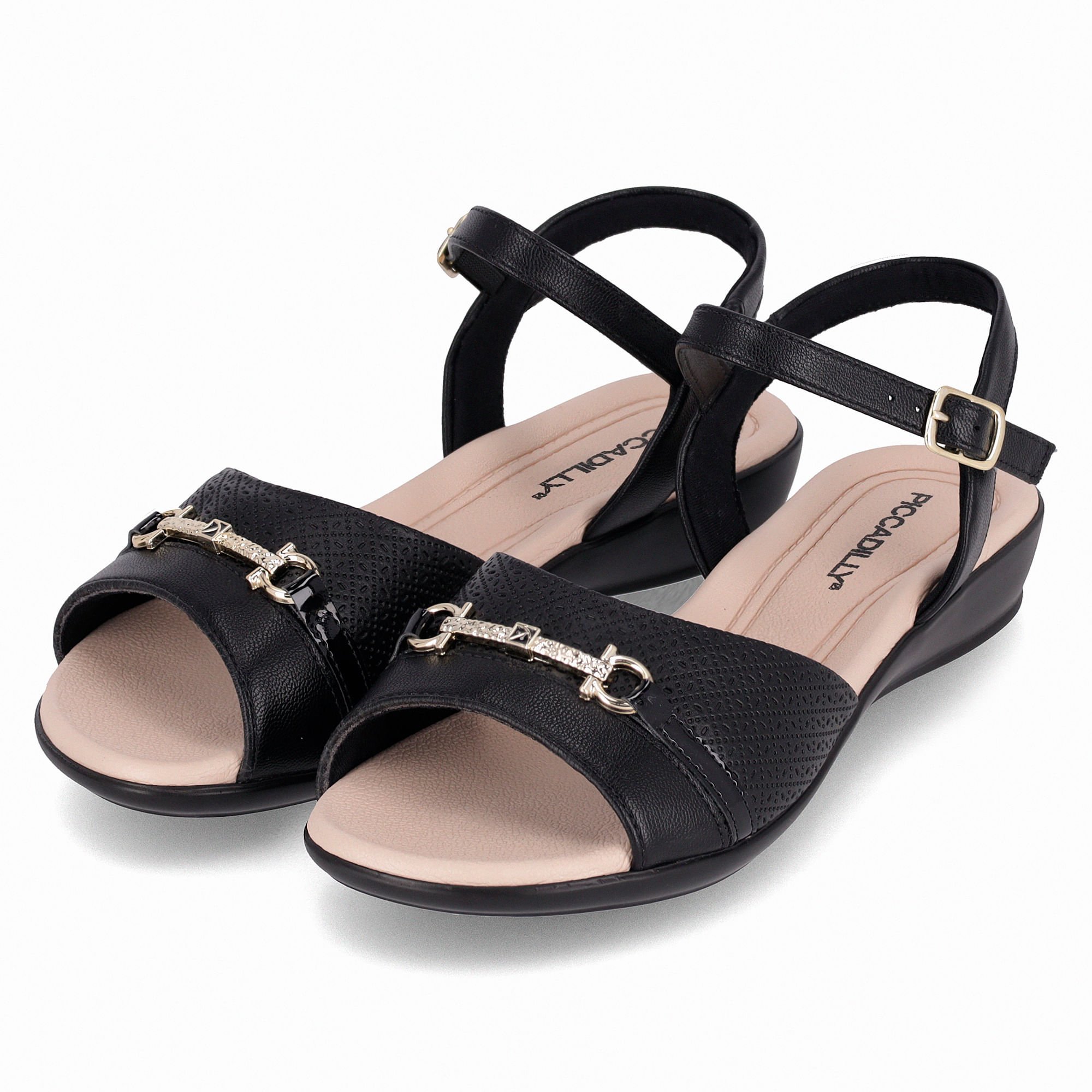 Sandália Camila Rasteira Preto Preto 2