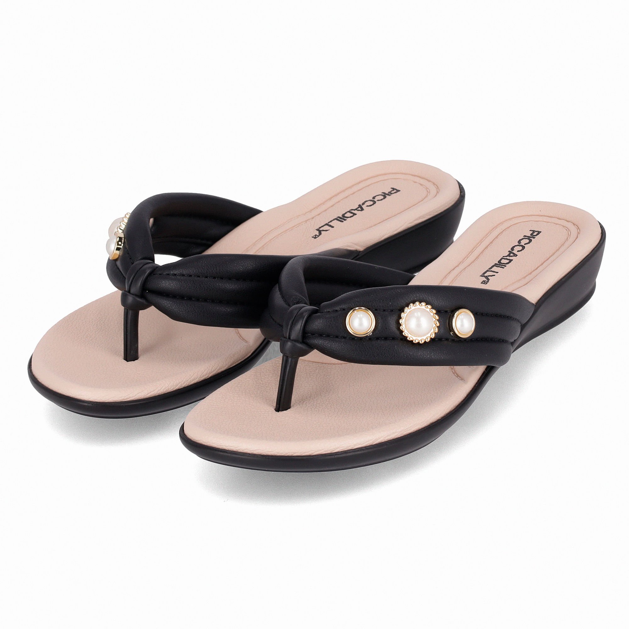 Chinelo Camila Rasteira Preto Preto 2