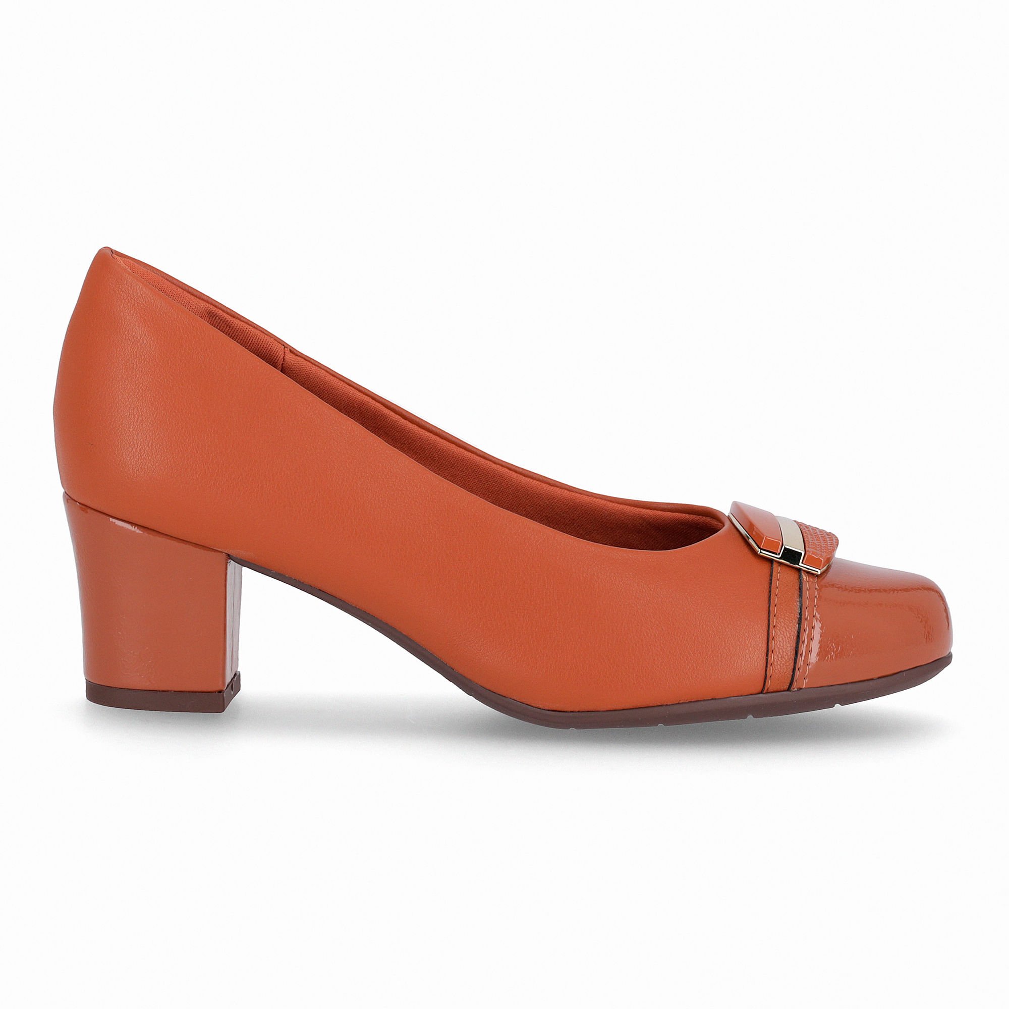 Scarpin Laura Salto Médio Ocre