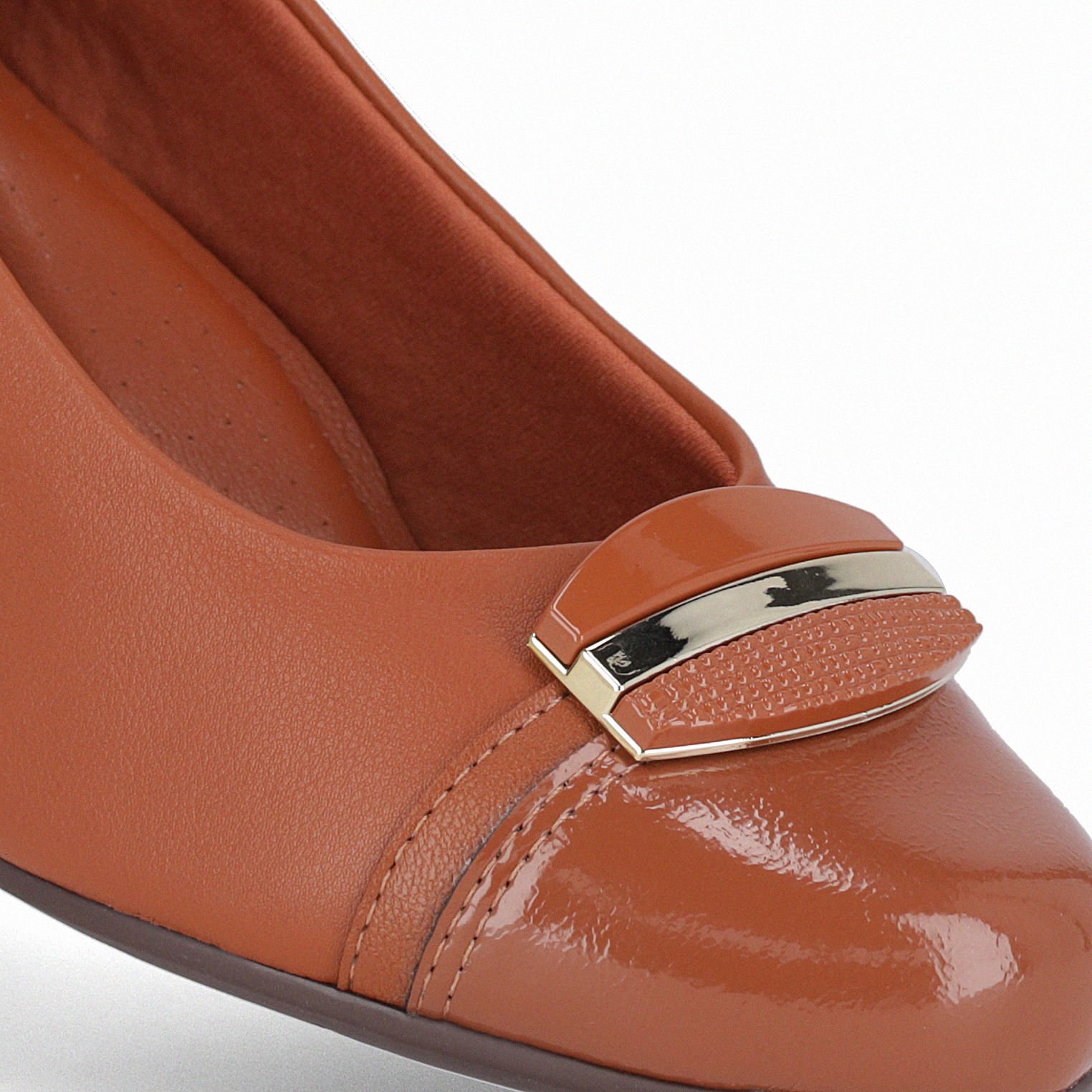 Scarpin Laura Salto Médio Ocre Marrom 3