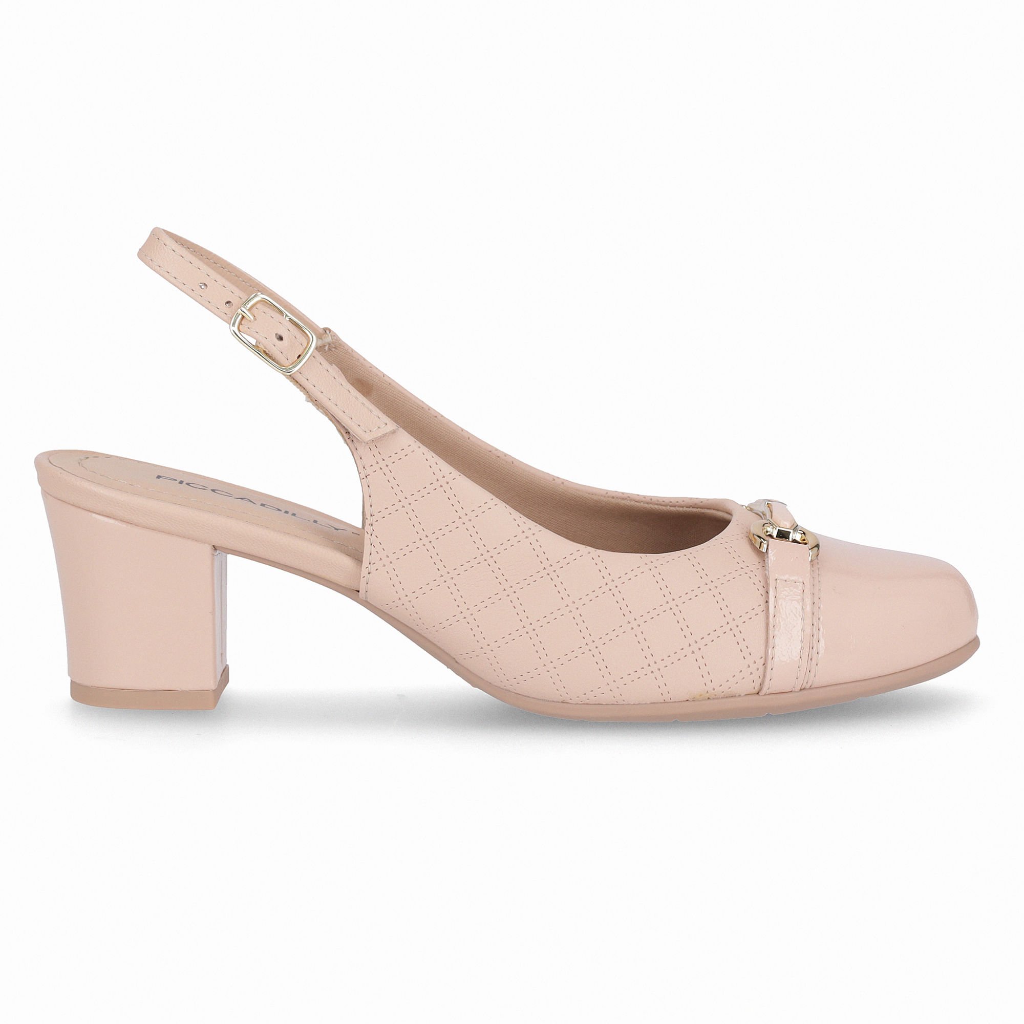 Sapato Slingback Laura Salto Médio Rose